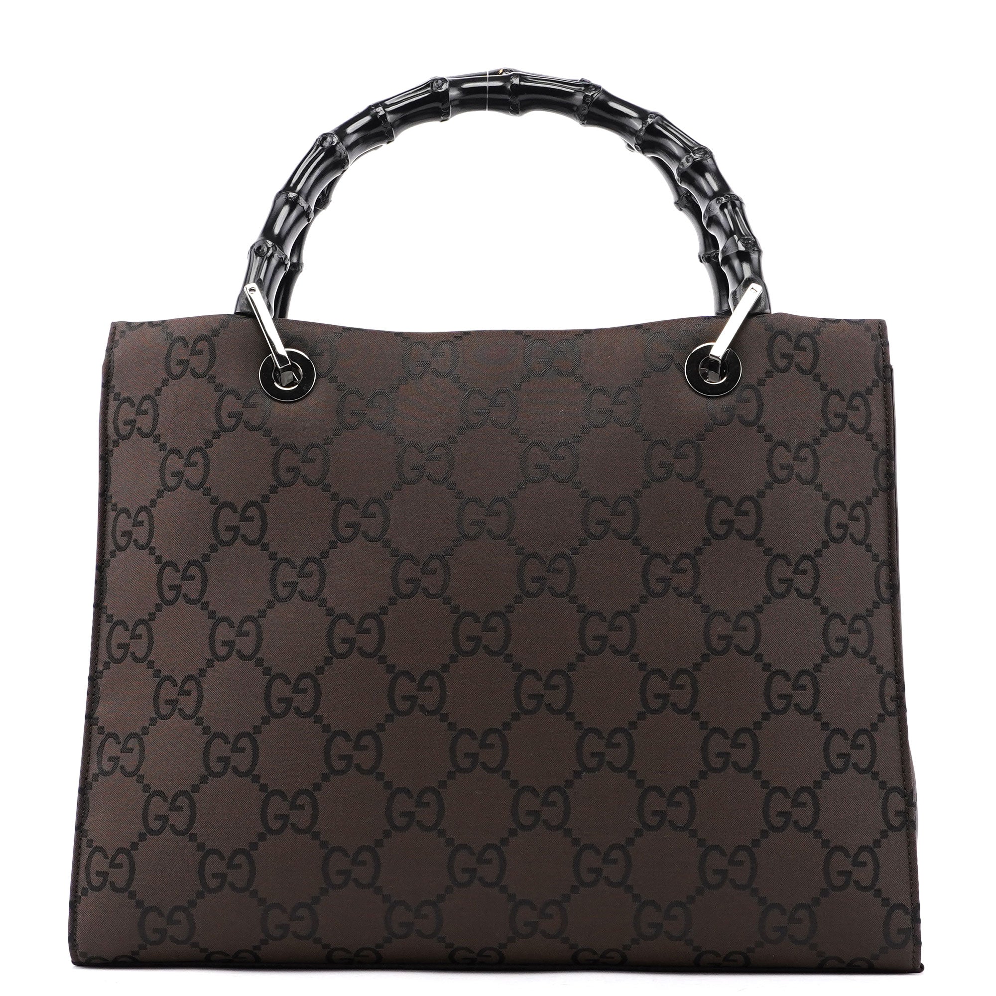 002 1016 Brown GG Bamboo 2-Way Tote
