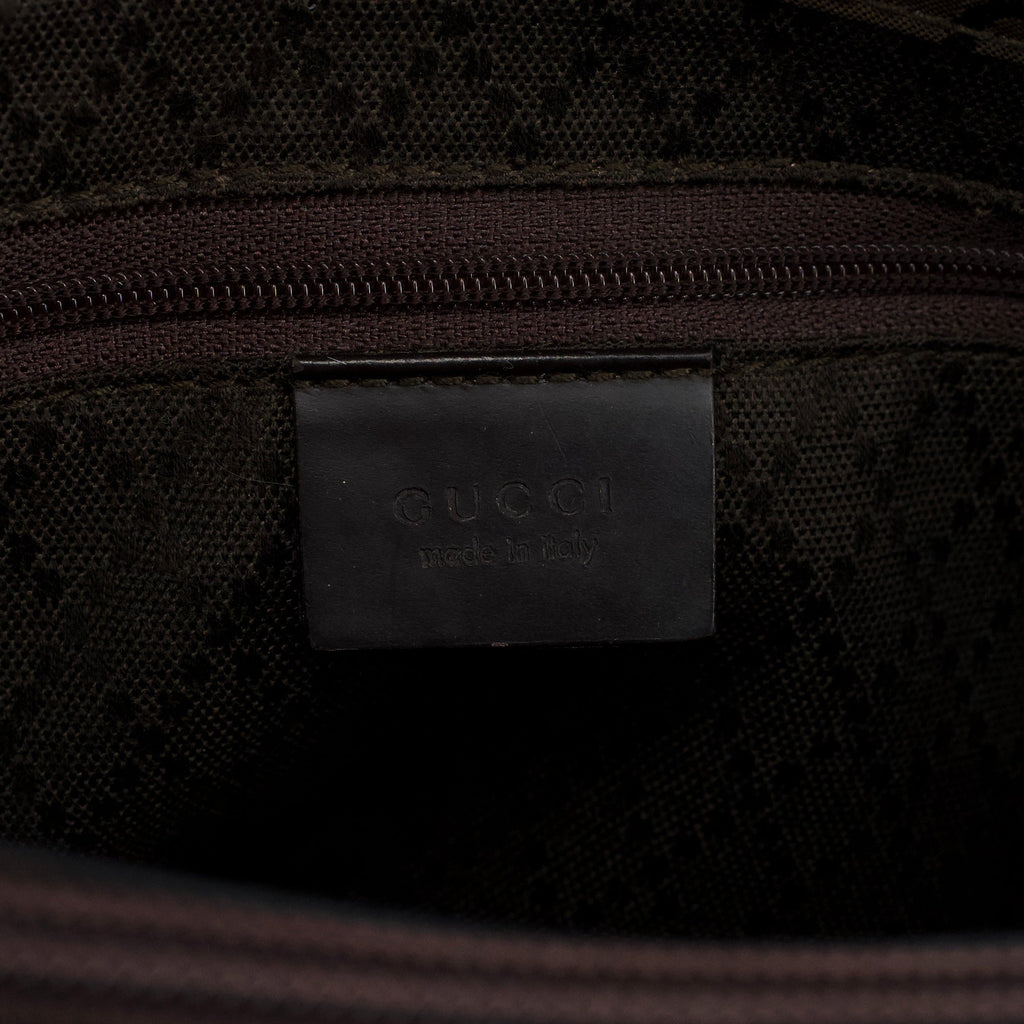 002 1016 Brown GG Bamboo Tote Bag