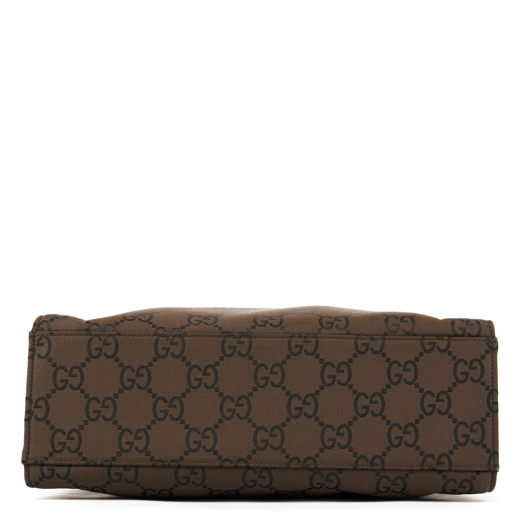 002 1016 Brown GG Bamboo Tote Bag