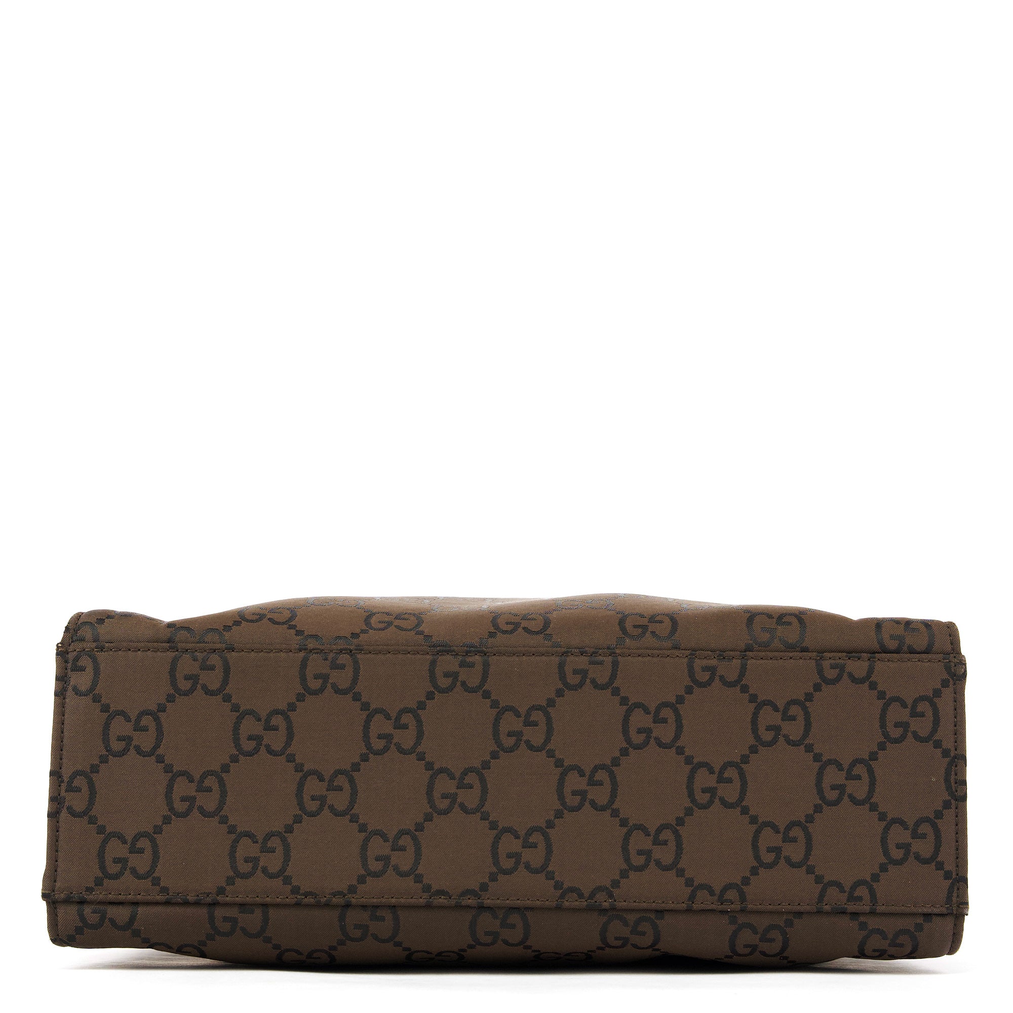 002 1016 Brown GG Bamboo Tote Bag