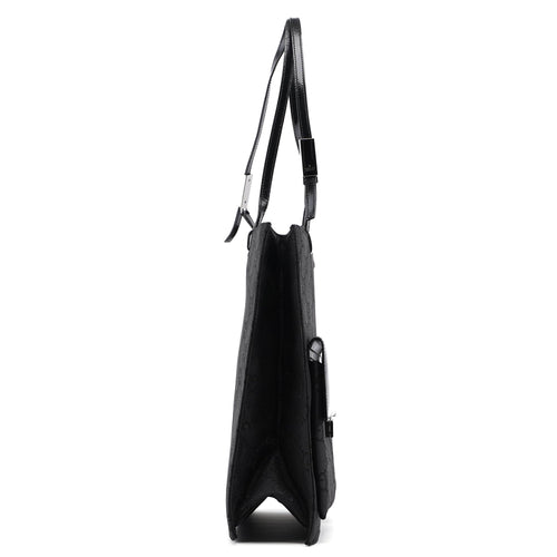 002 1021 Black GG Dual Pocket Tote Bag