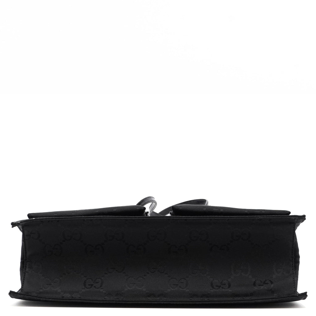 002 1021 Black GG Dual Pocket Tote Bag