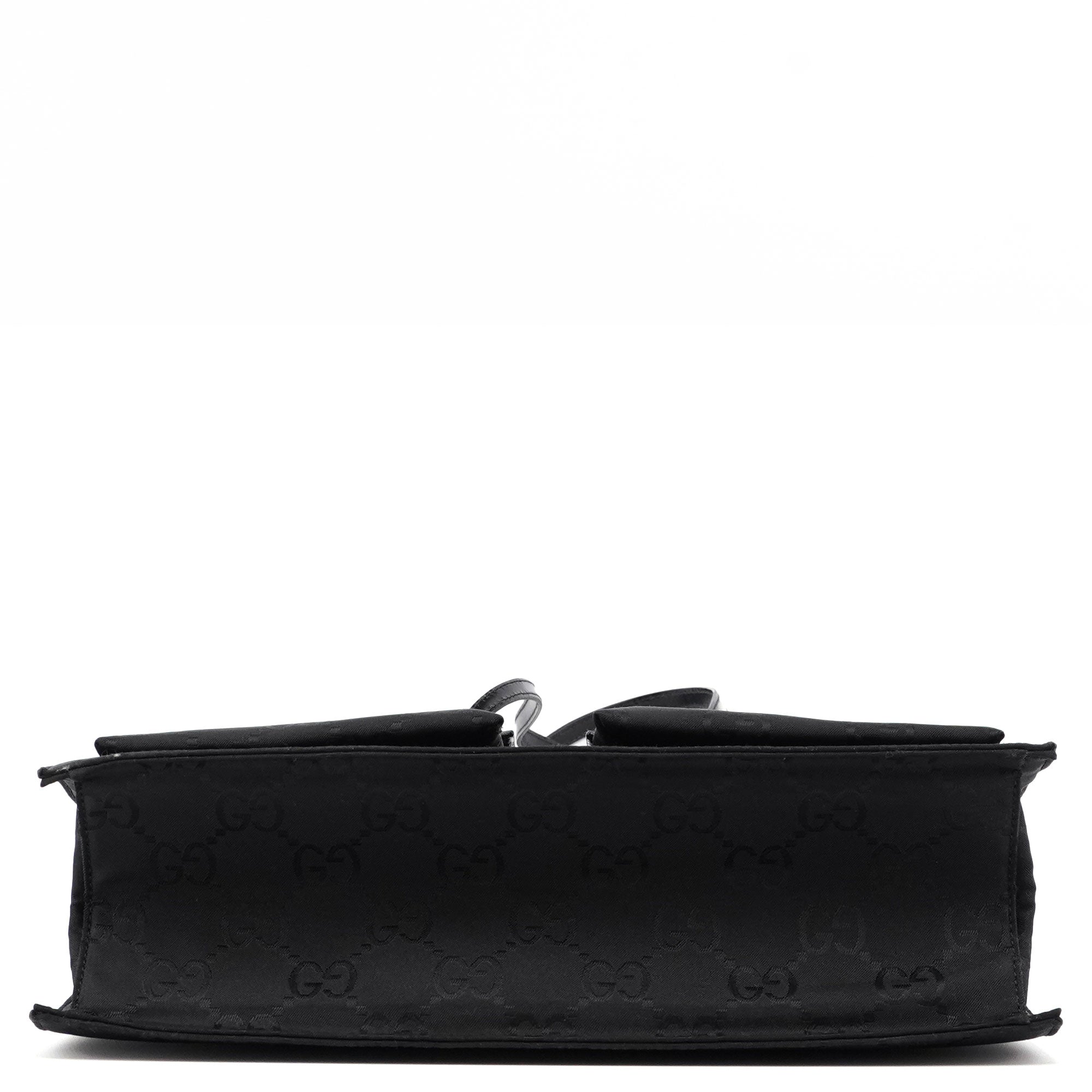 002 1021 Black GG Dual Pocket Tote Bag