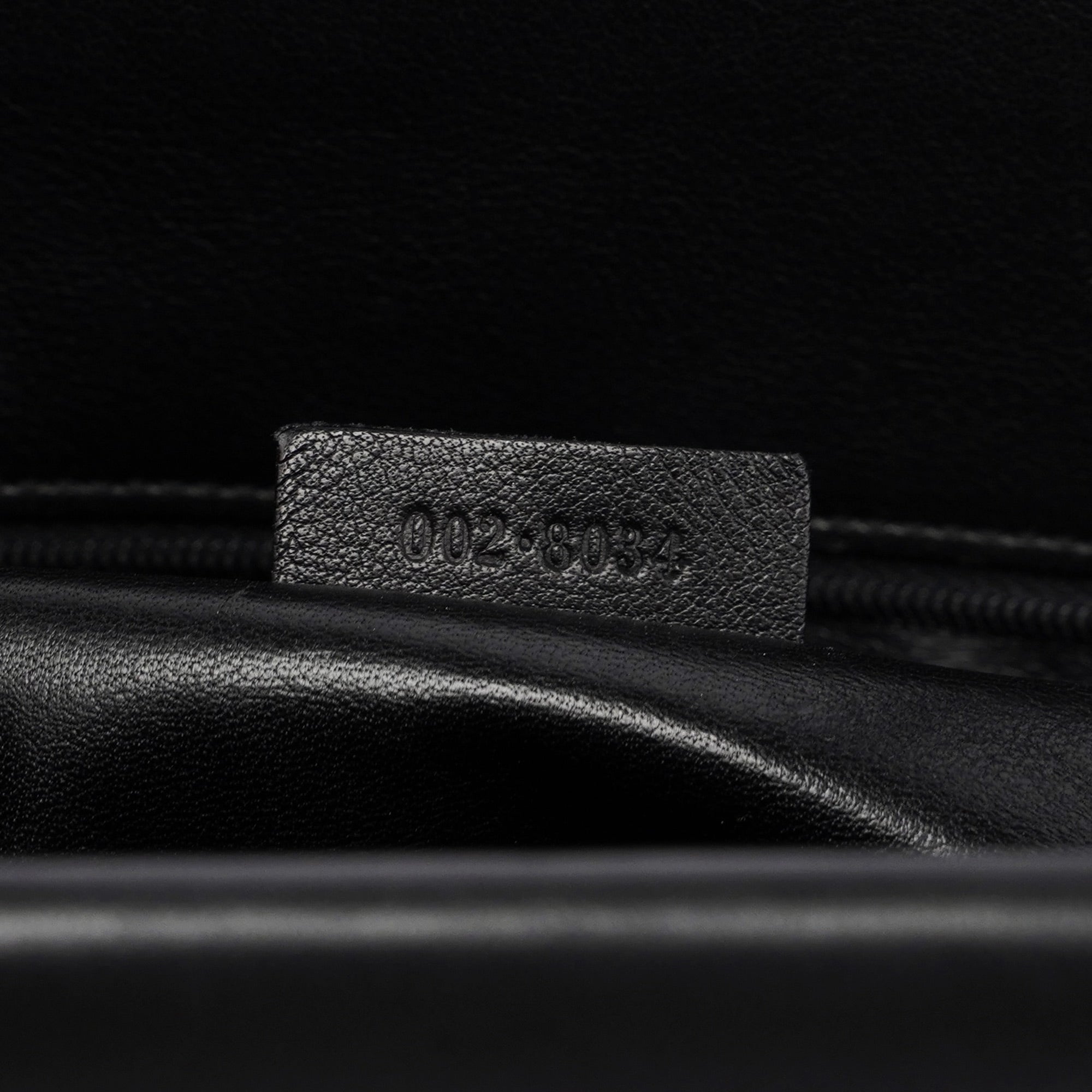002 1033 Black Leather Bamboo 2-Way Tote Bag