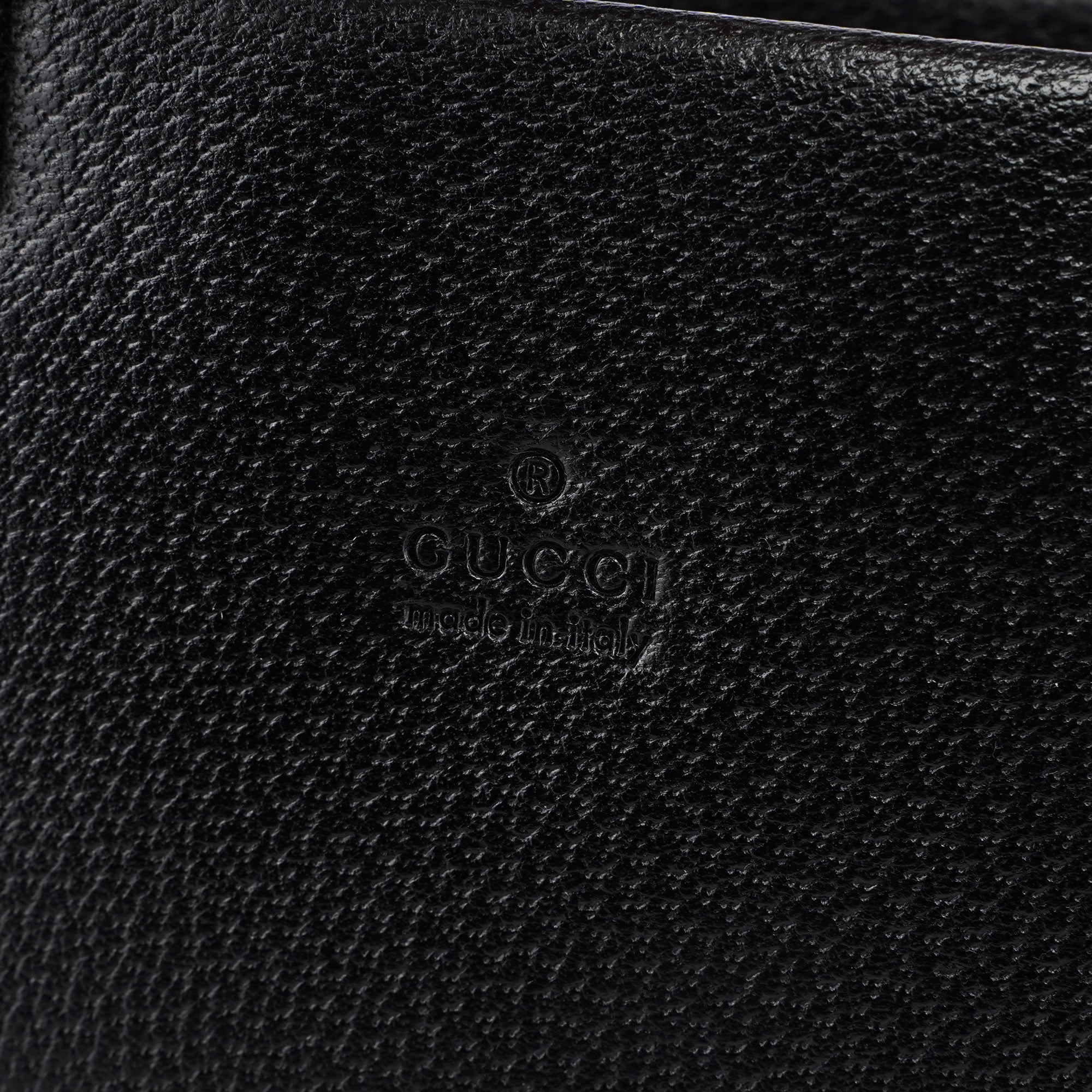 002 1034 Black Leather Bamboo 2-Way Tote Bag