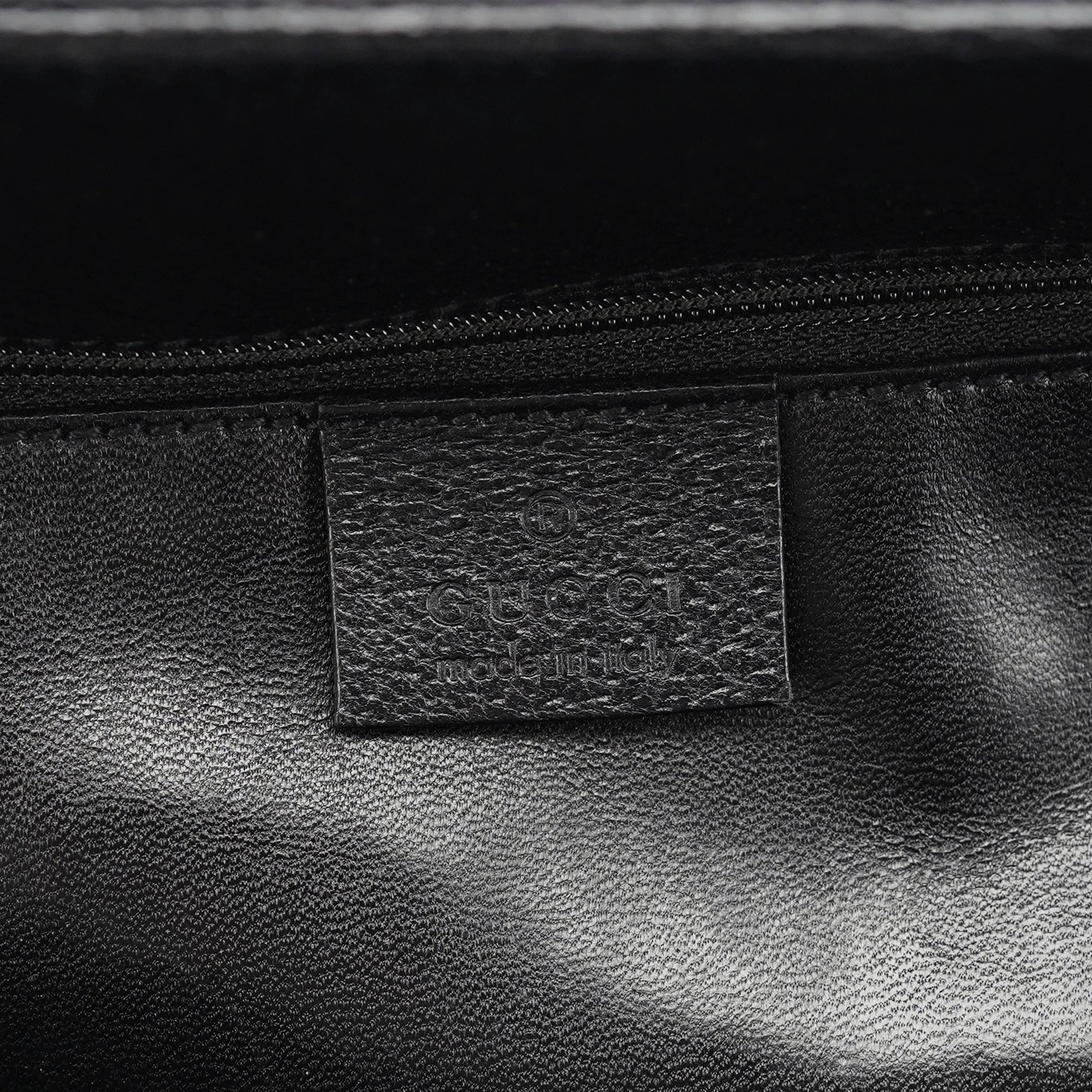 002 1034 Black Leather Bamboo Tote Bag