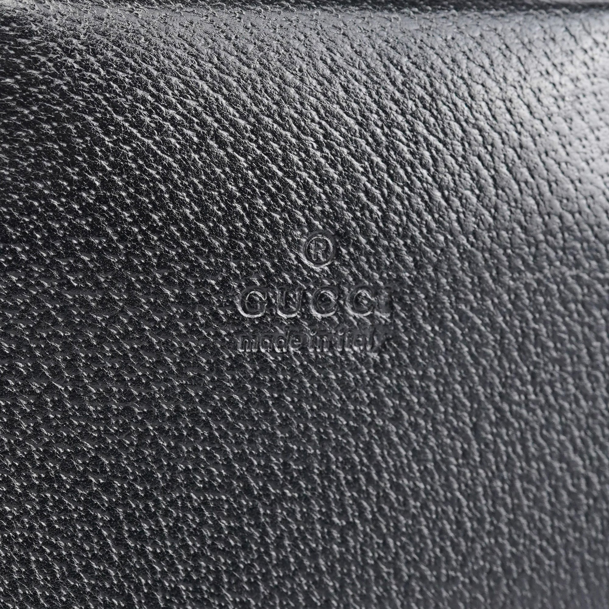 002 1034 Black Leather Bamboo Tote Bag