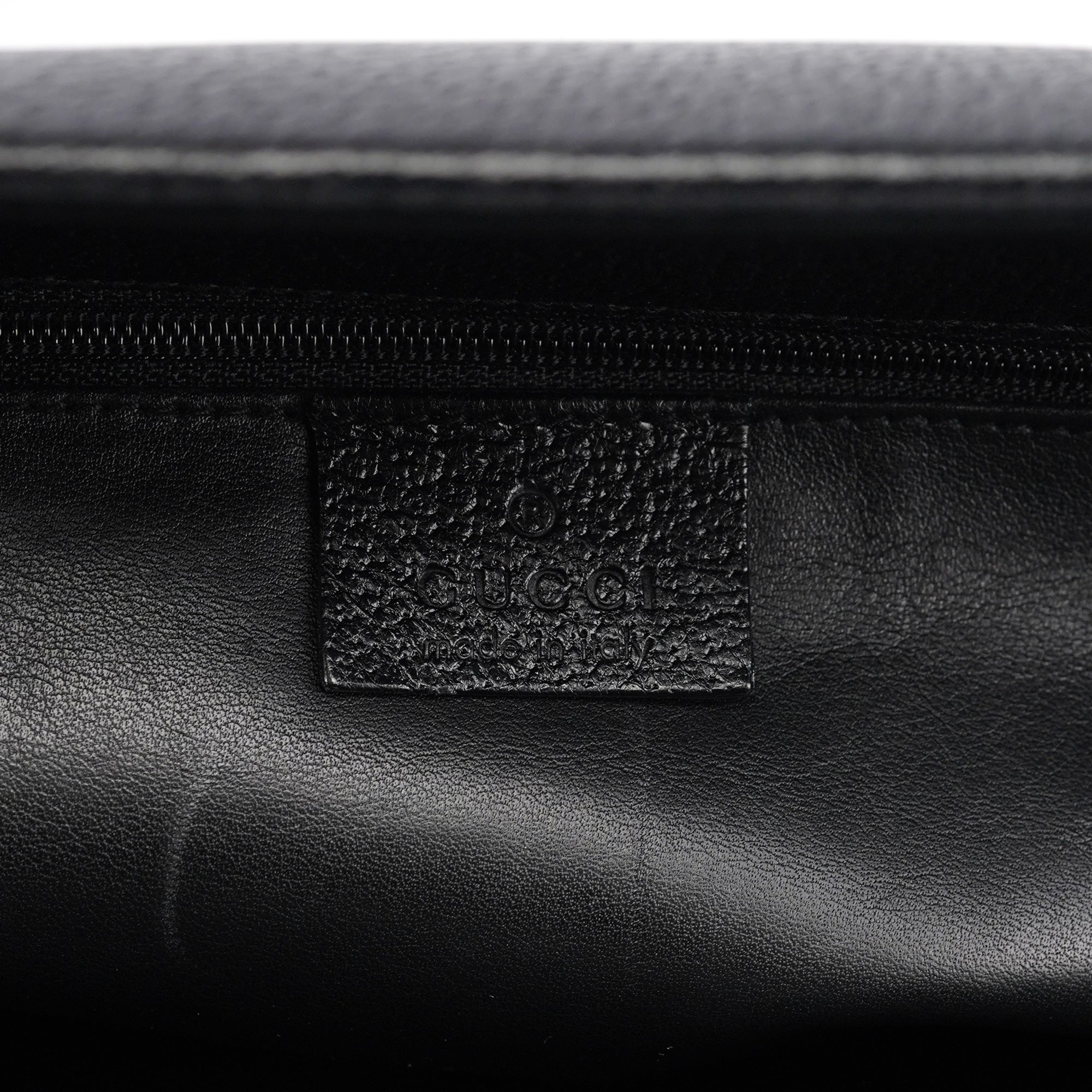 002 1035 Black Leather Bamboo 2-Way Tote Bag