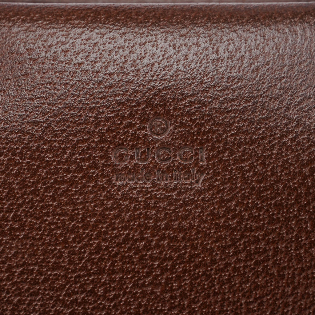 002 1035 Brown Leather Bamboo 2-Way Tote
