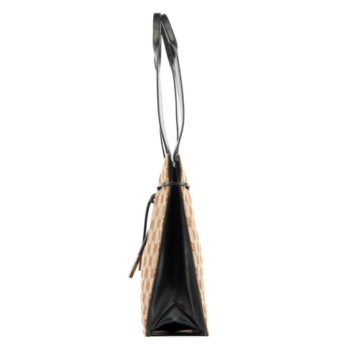 002 1053 Beige GG Leather Drawstring Tote Bag