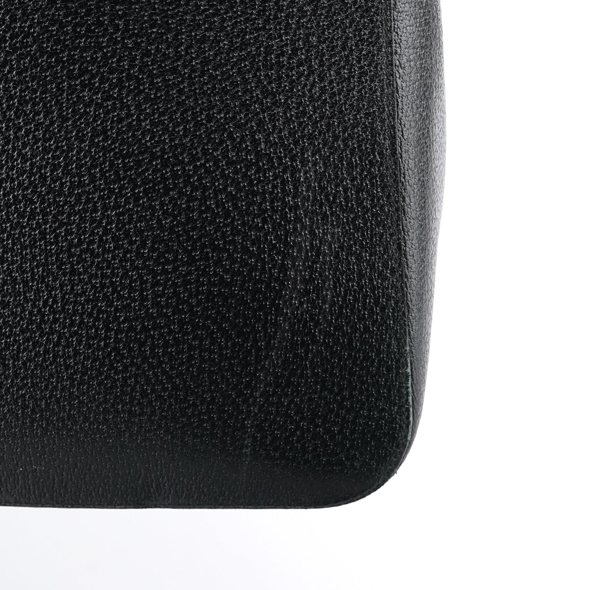002 1060 Black Leather Bamboo Tote Bag