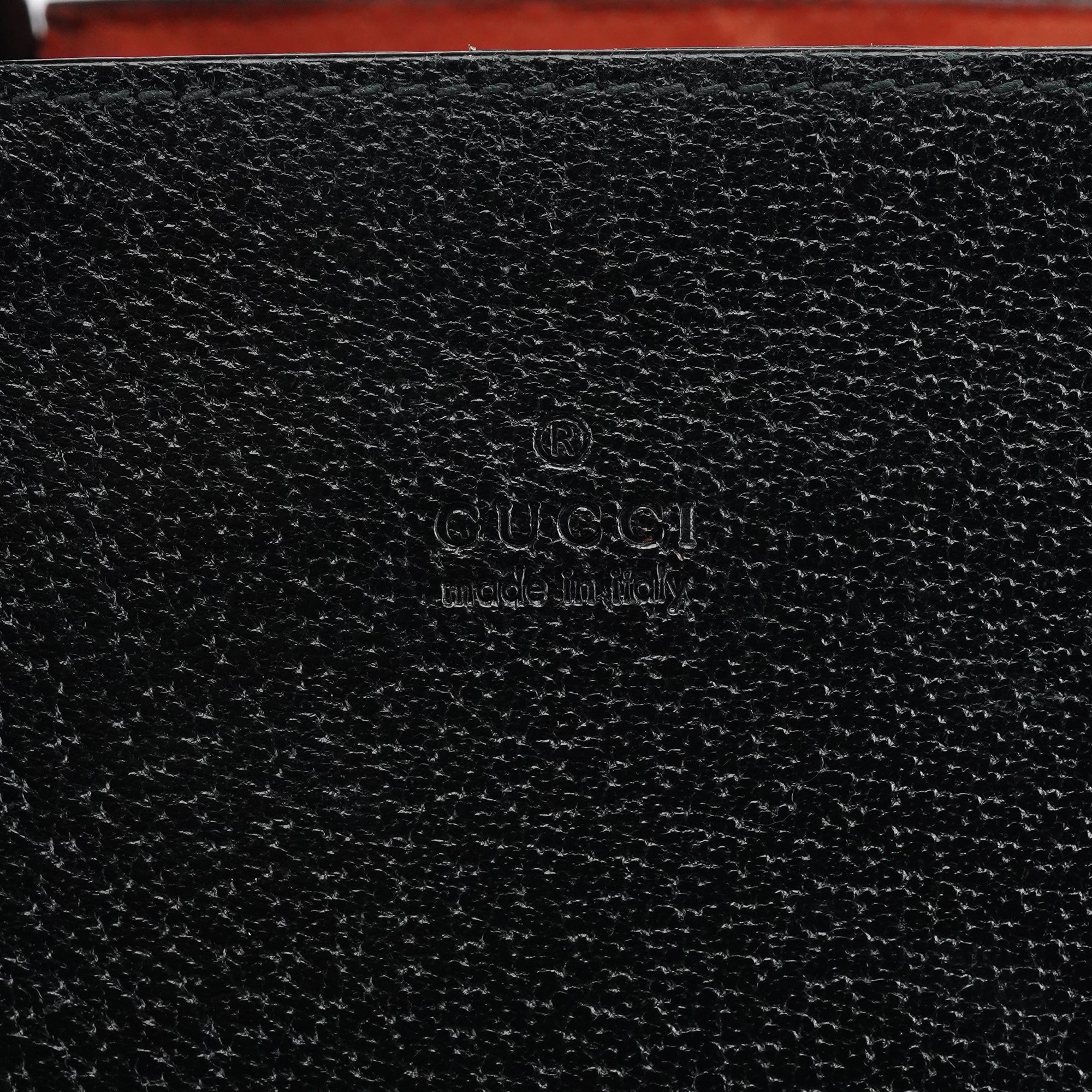 002 1060 Black Leather Bamboo Tote Bag