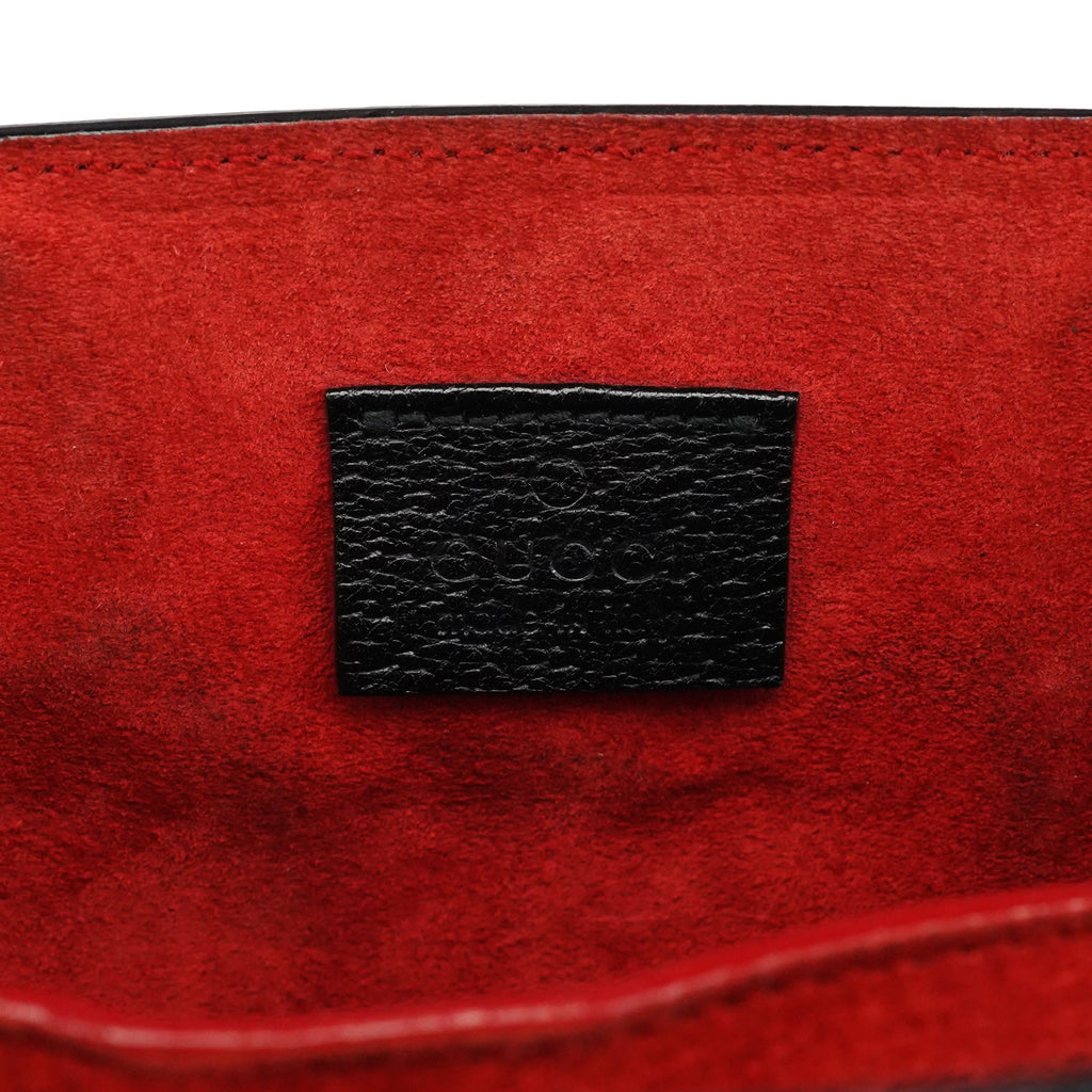 002 1060 Black Leather Bamboo Tote Bag