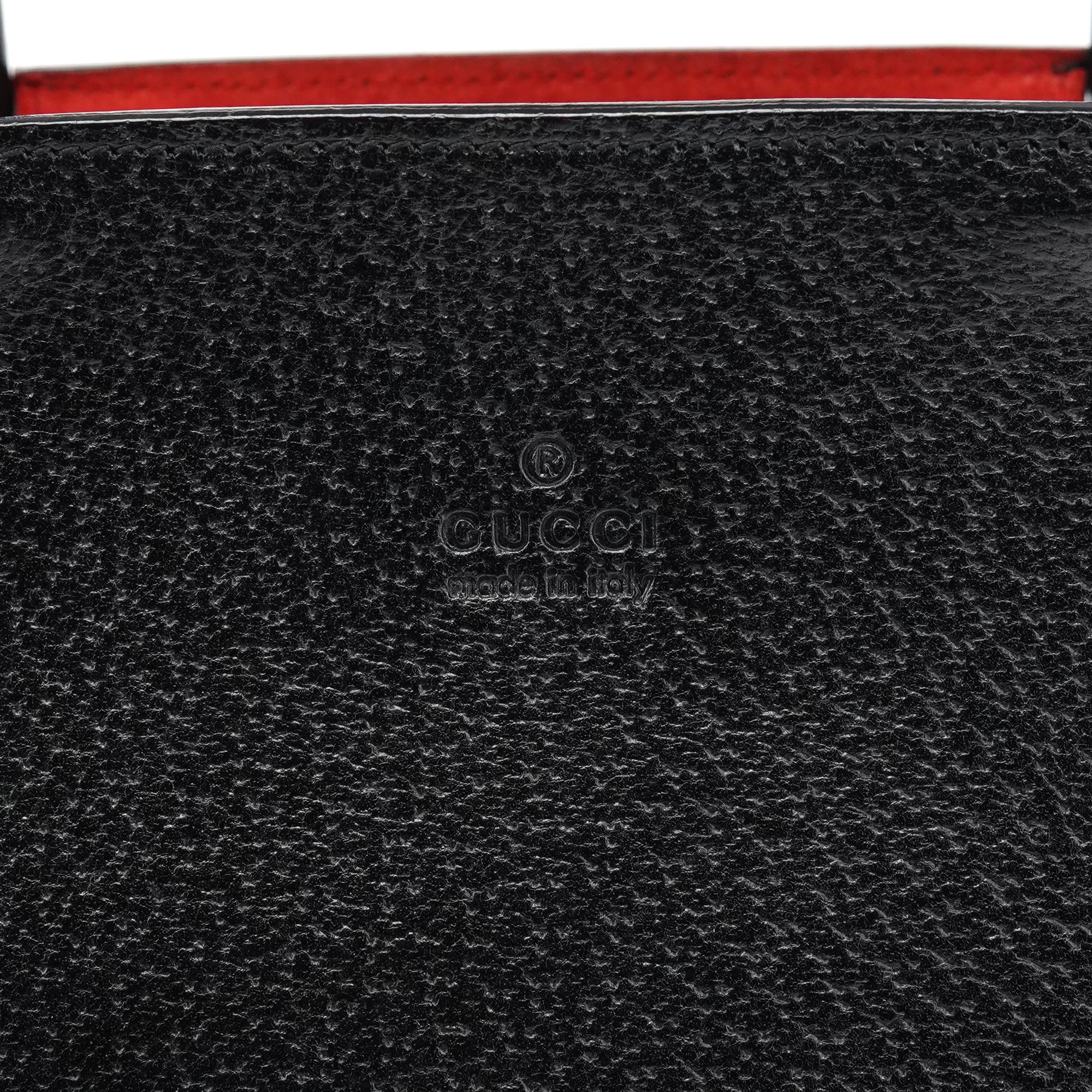 002 1060 Black Leather Bamboo Tote Bag