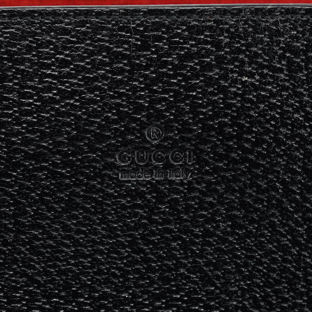 002 1060 Black Leather Bamboo Tote Bag