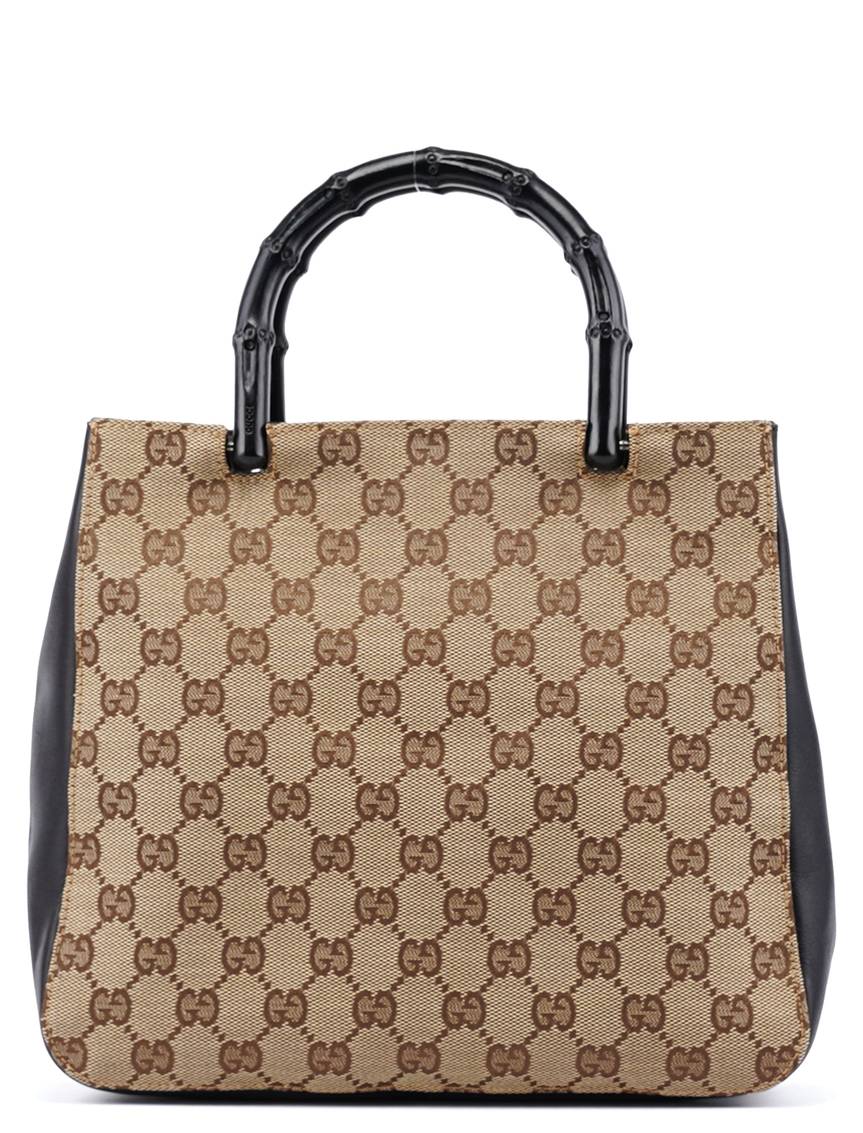 002 1061 Beige GG Bamboo Tote Bag