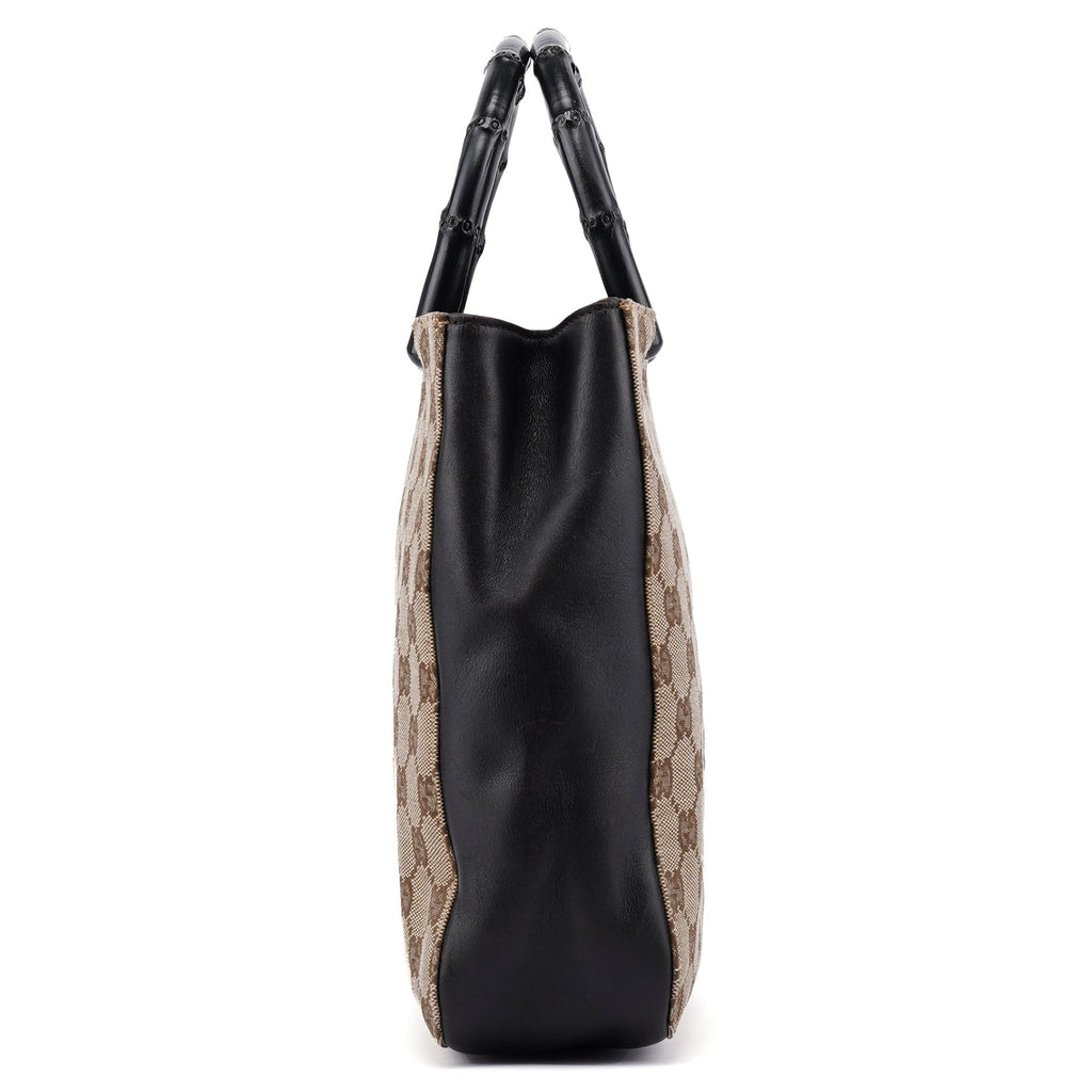 002 1061 Beige GG Bamboo Tote Bag