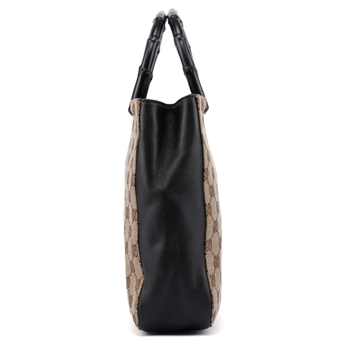 002 1061 Beige GG Bamboo Tote Bag