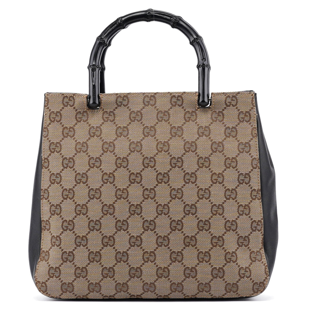 002 1061 Beige GG Bamboo Tote Bag