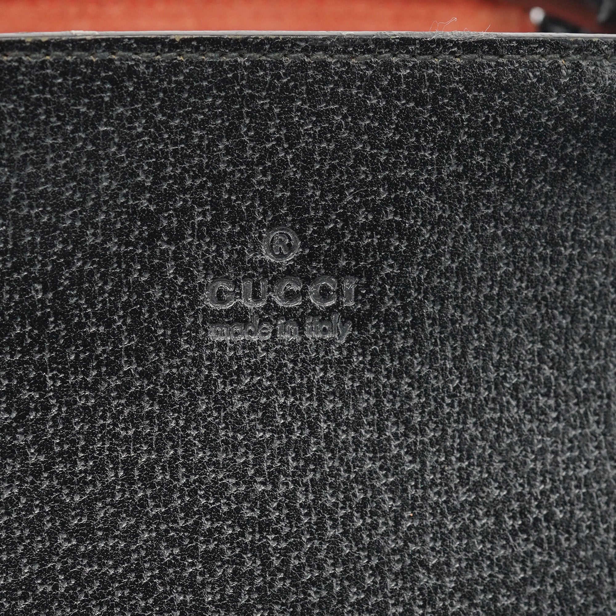 002 1061 Black Leather Bamboo Tote Bag