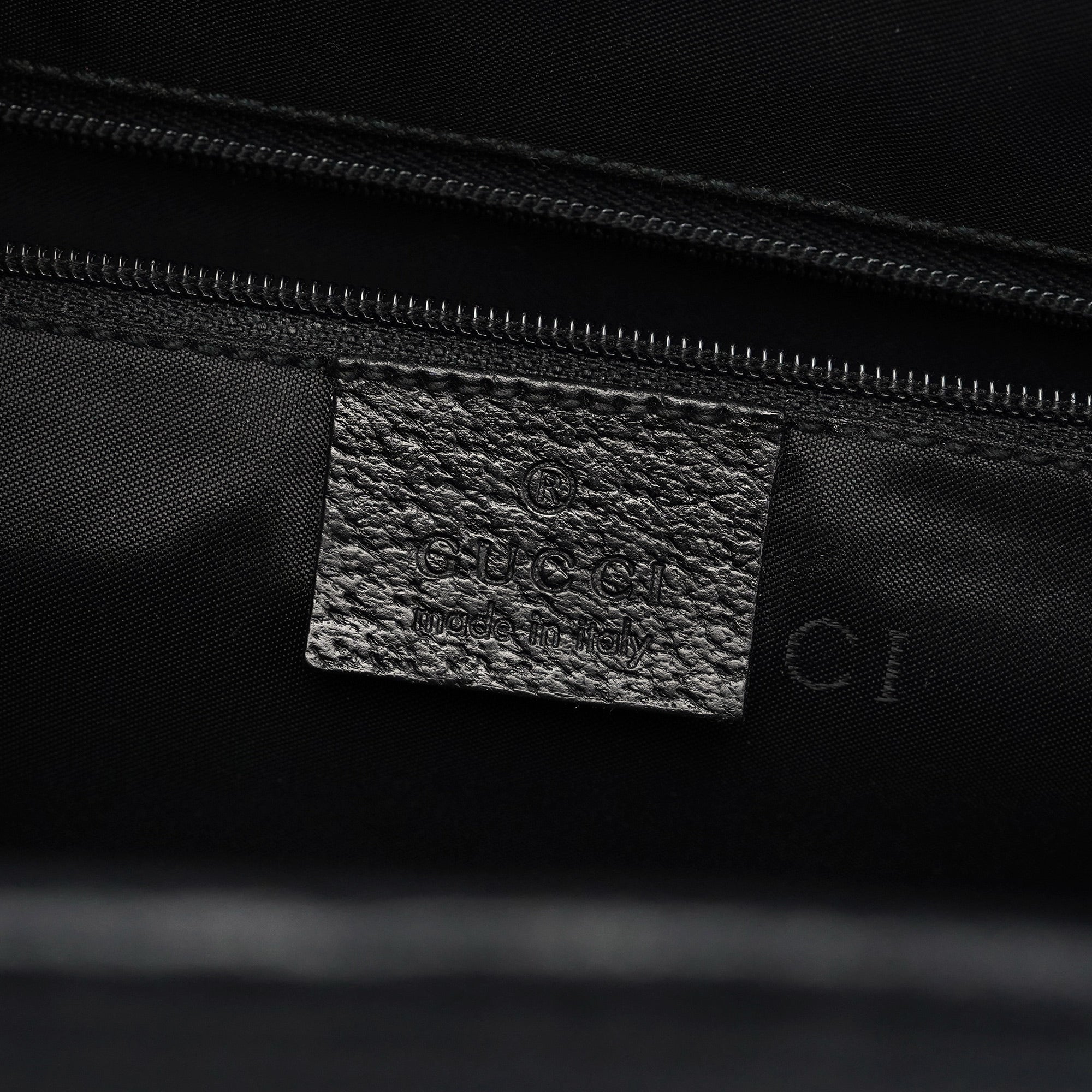 002 1064 Black Leather Jackie Tote