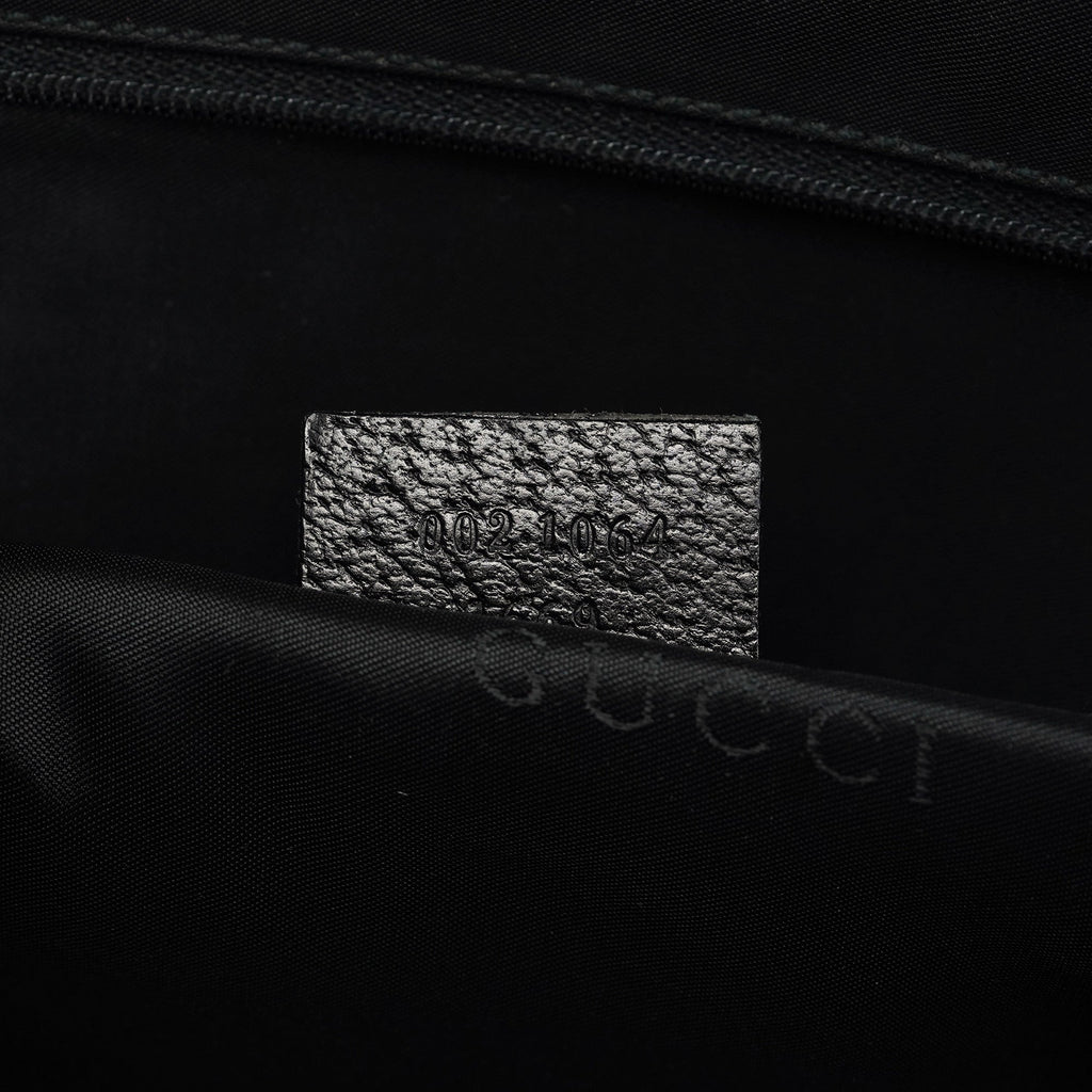 002 1064 Black Leather Jackie Tote