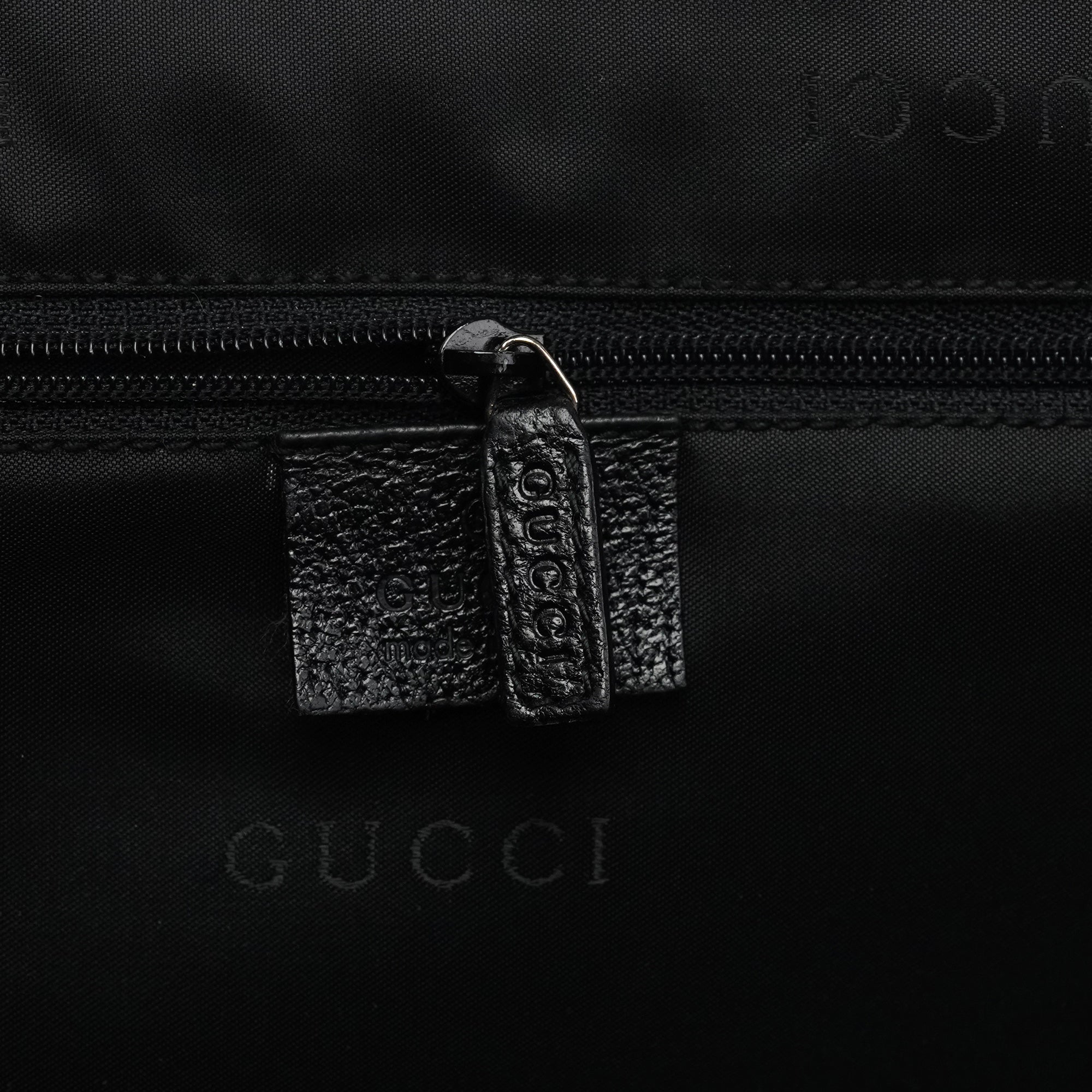 002 1064 Black Leather Jackie Tote Bag