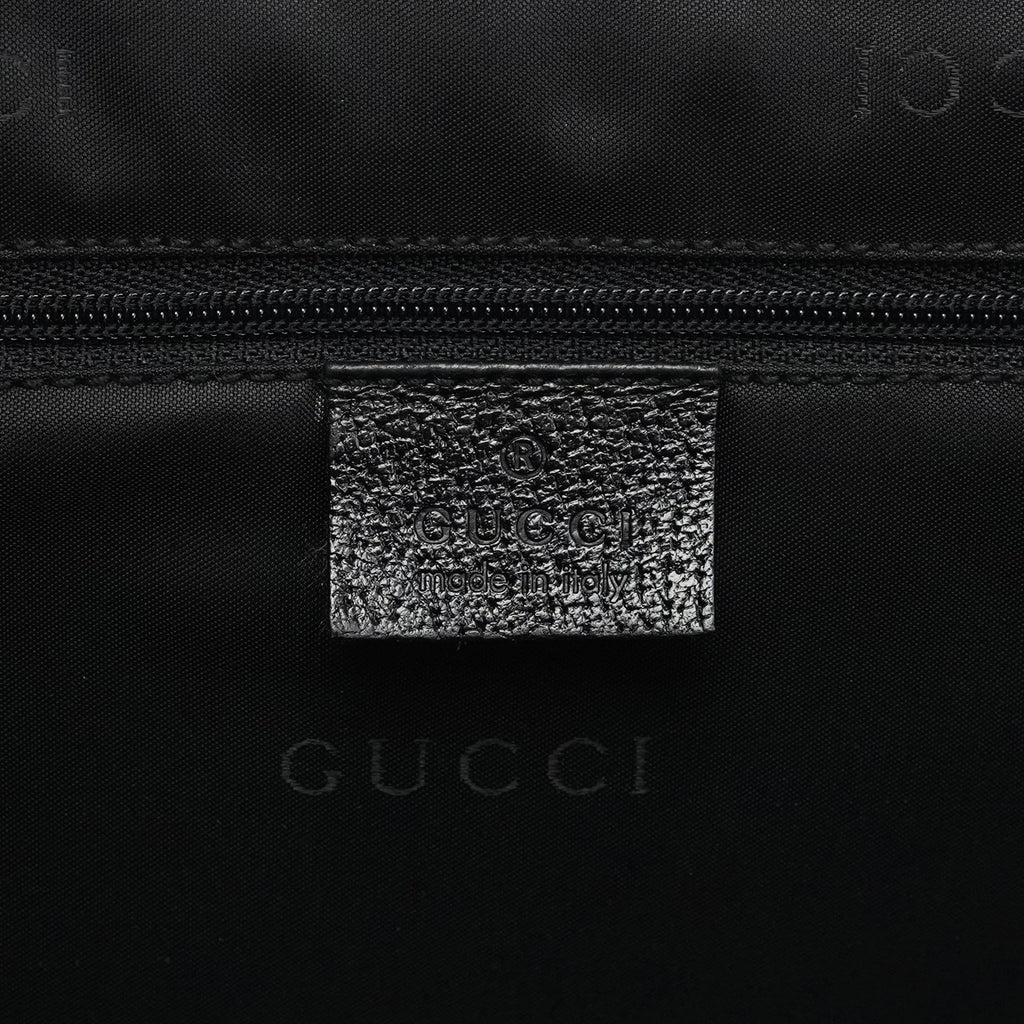 002 1064 Black Leather Jackie Tote Bag