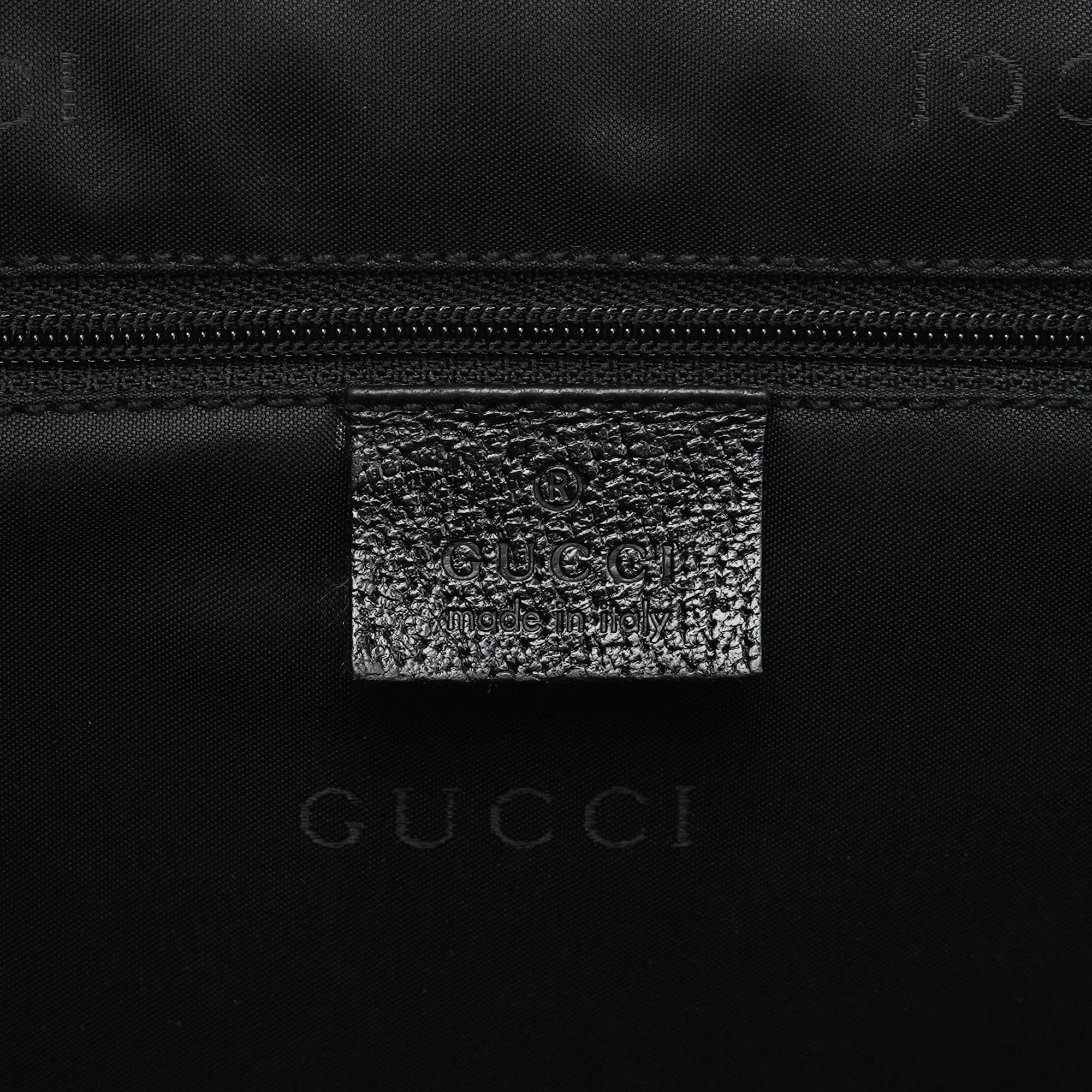 002 1064 Black Leather Jackie Tote Bag