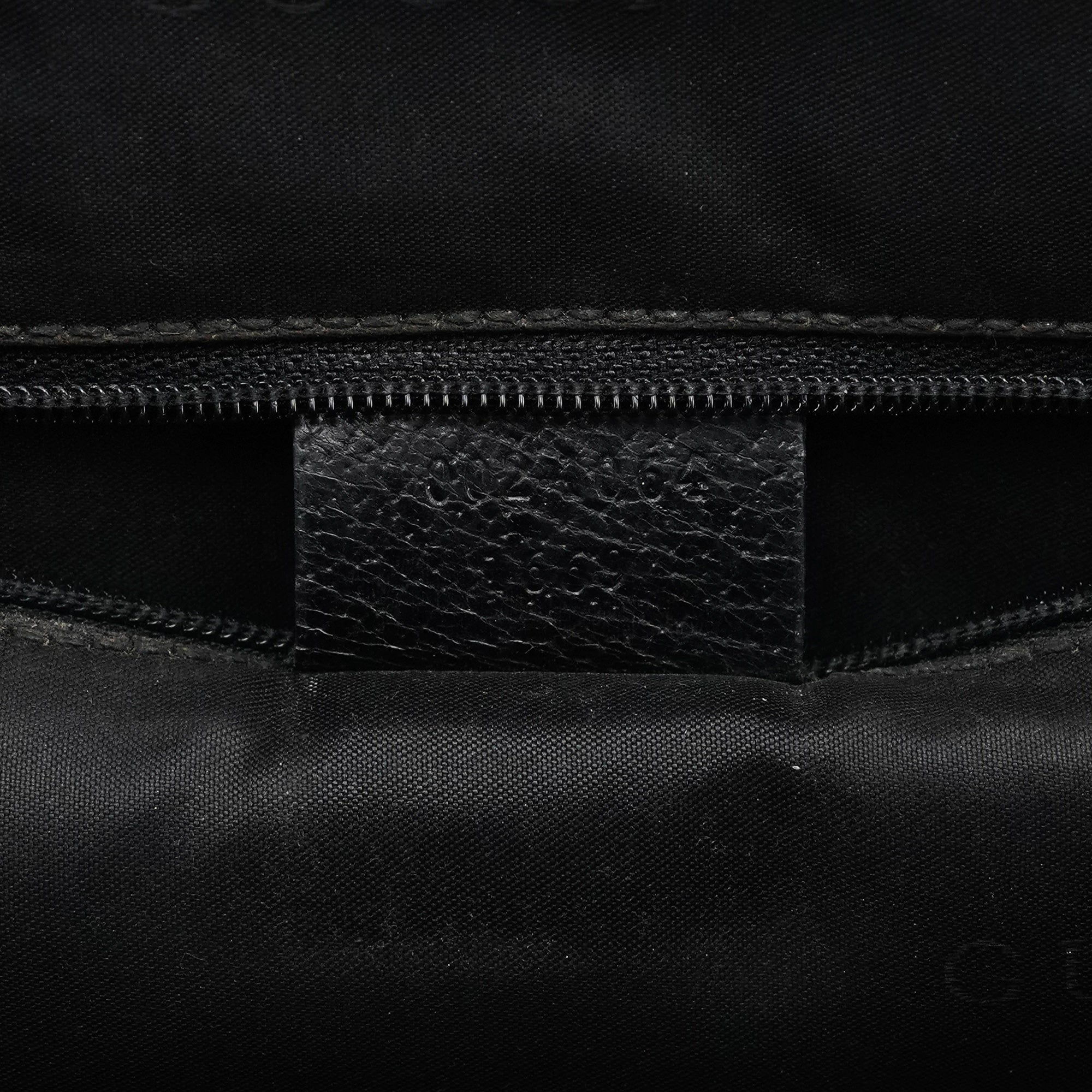 002 1064 Black Leather Jackie Tote Bag