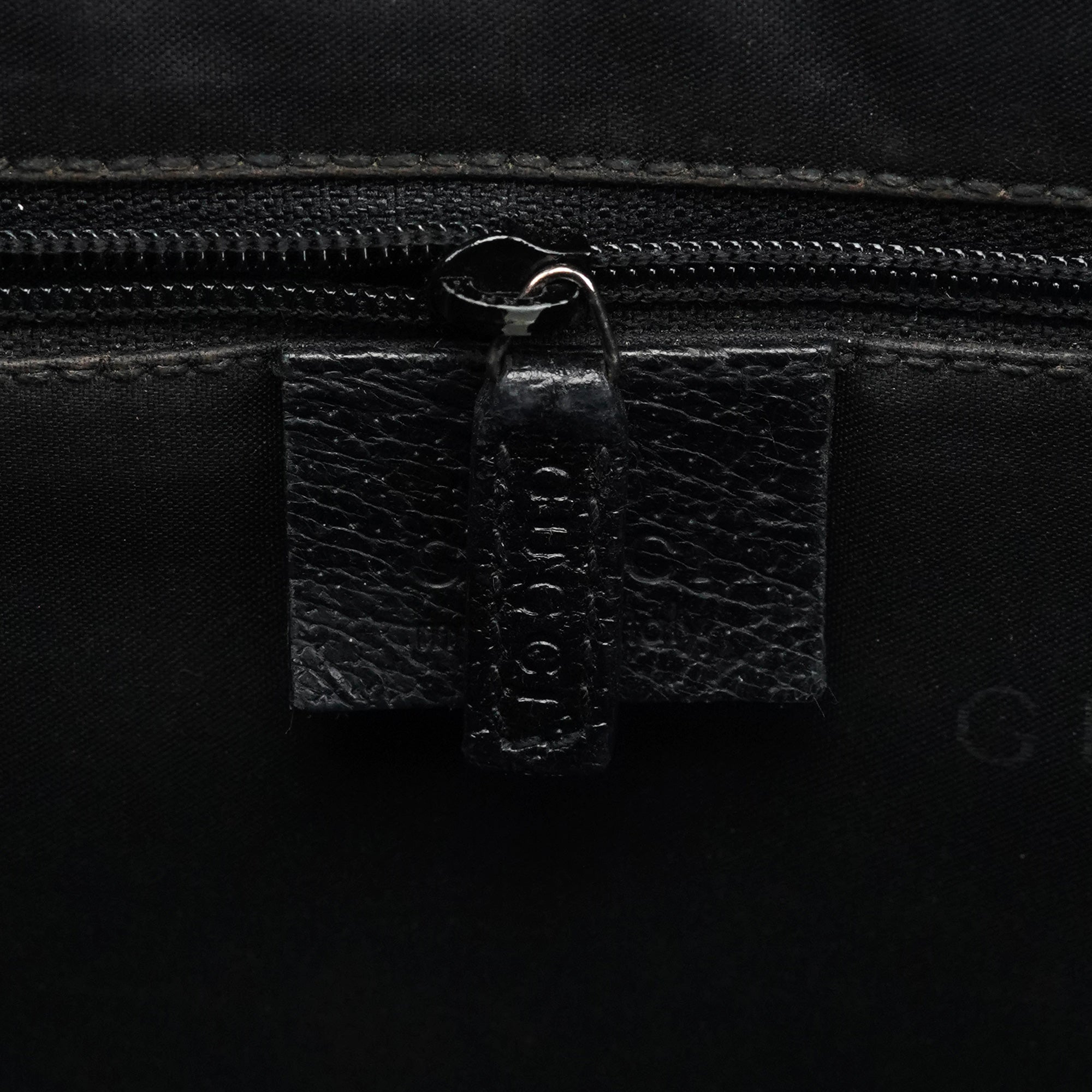 002 1064 Black Leather Jackie Tote Bag