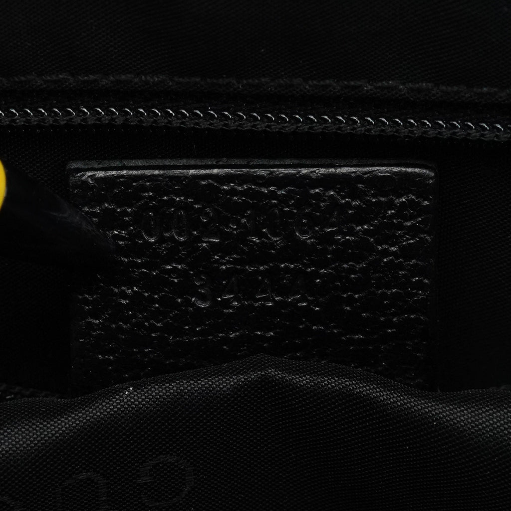 002 1064 Black Leather Jackie Tote Bag