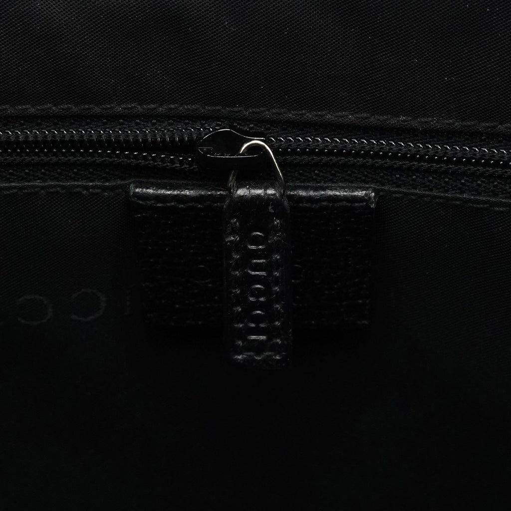 002 1064 Black Leather Jackie Tote Bag
