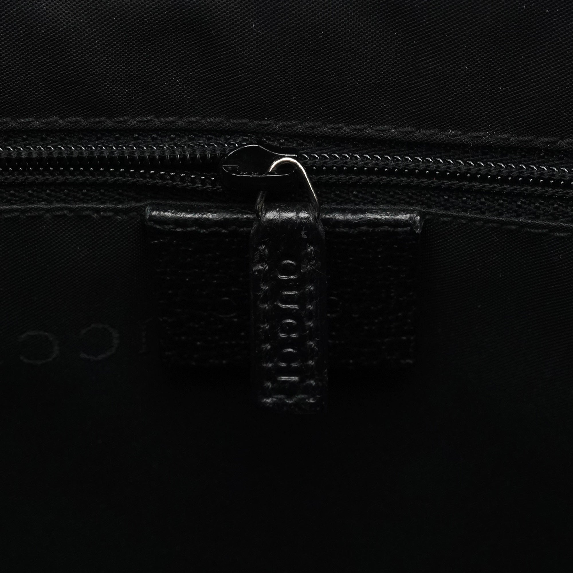 002 1064 Black Leather Jackie Tote Bag