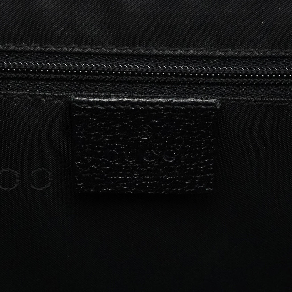 002 1064 Black Leather Jackie Tote Bag