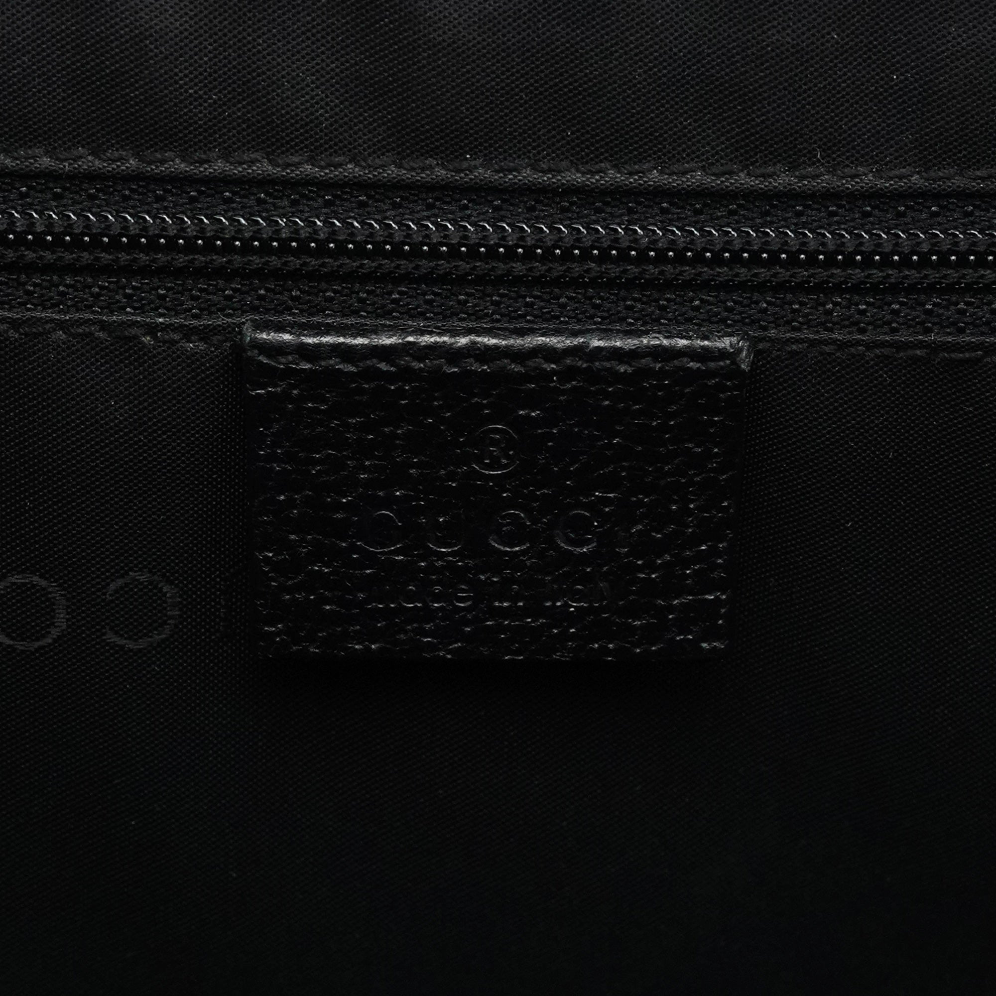 002 1064 Black Leather Jackie Tote Bag