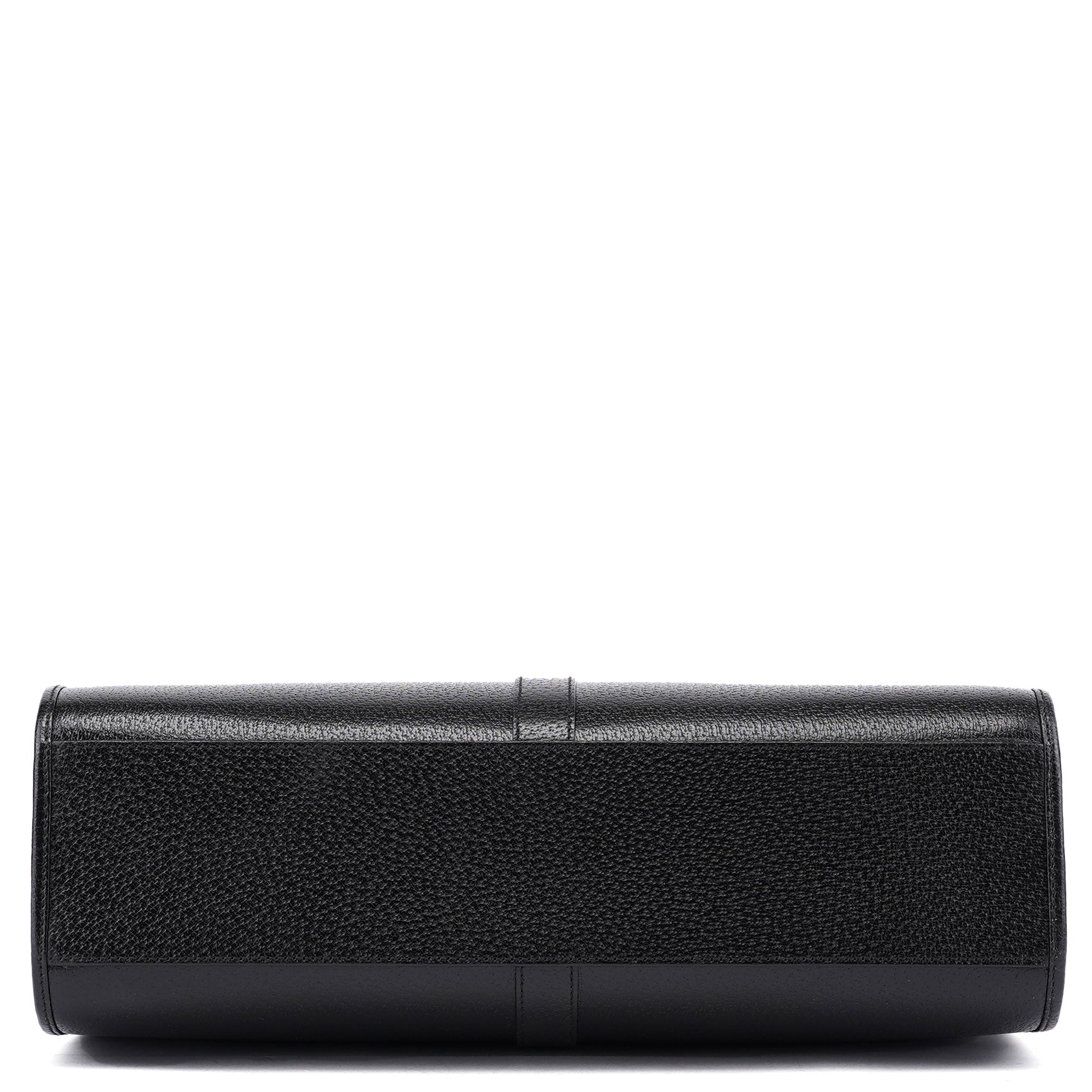 002 1064 Black Leather Jackie Tote Bag