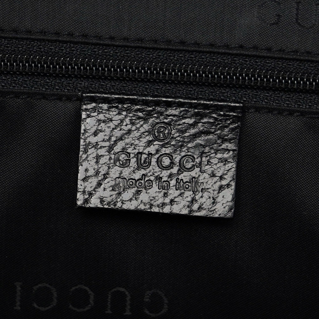 002 1064 Black Leather Jackie Tote Bag