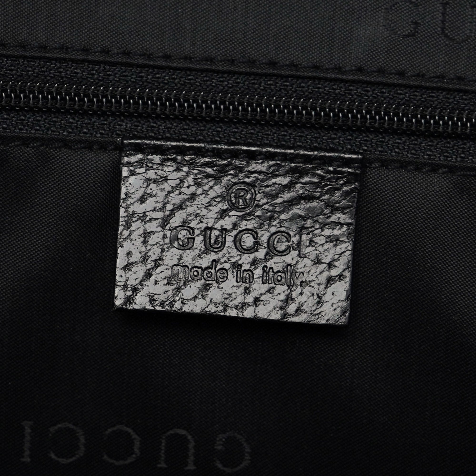 002 1064 Black Leather Jackie Tote Bag