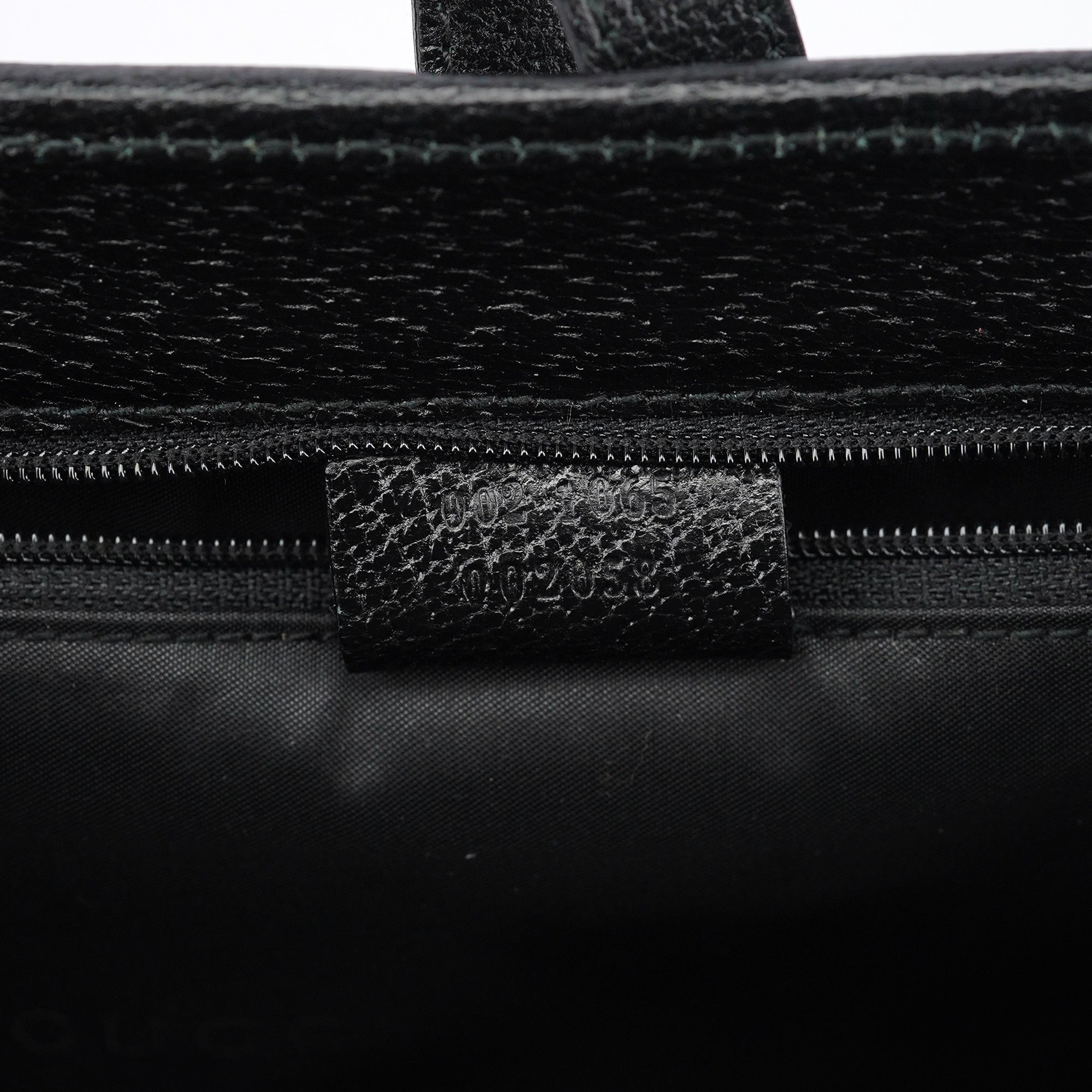 002 1065 Black Leather Jackie Tote Bag