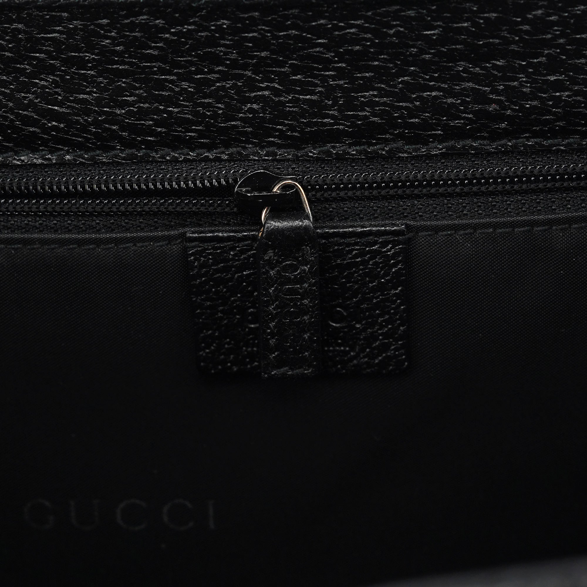002 1065 Black Leather Jackie Tote Bag