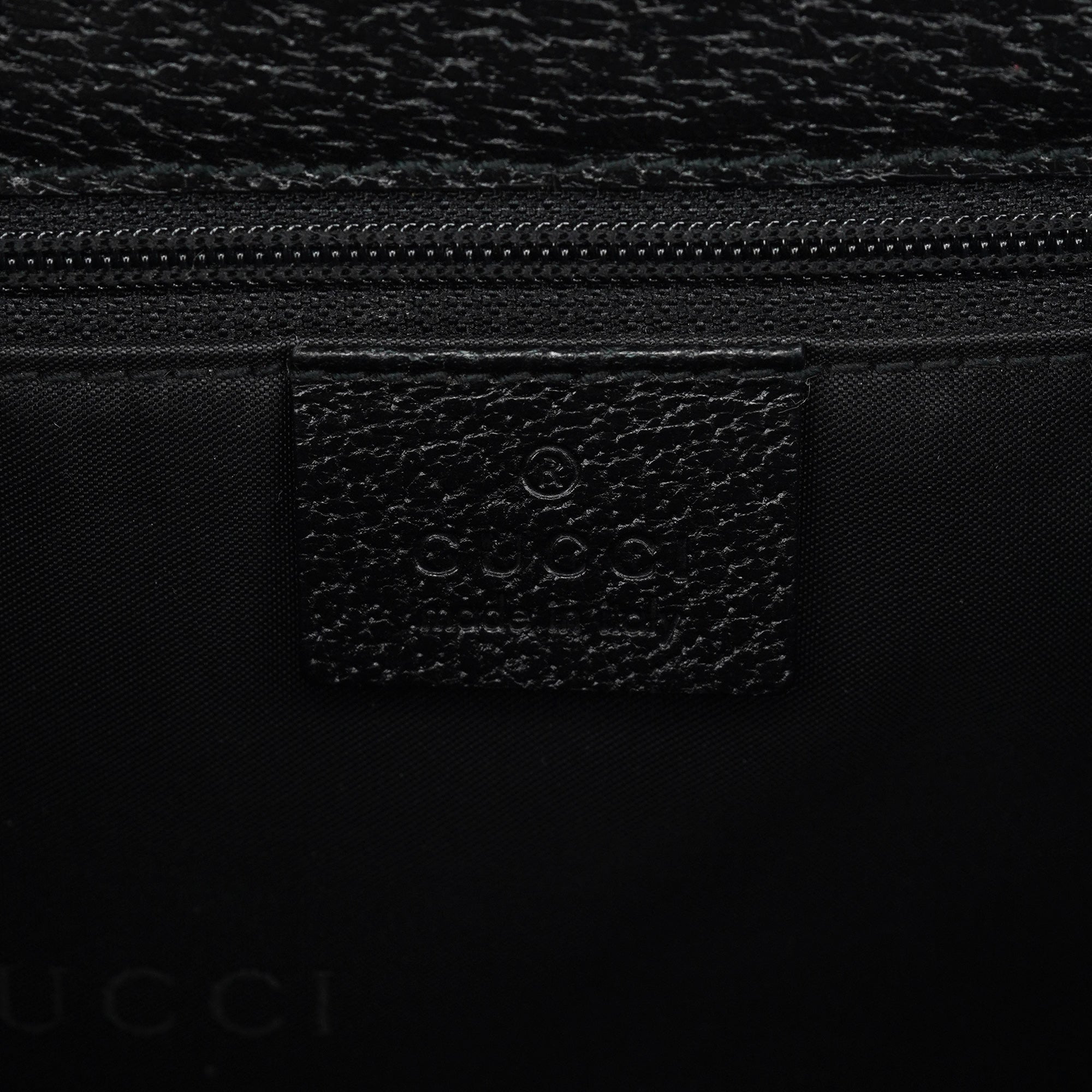 002 1065 Black Leather Jackie Tote Bag