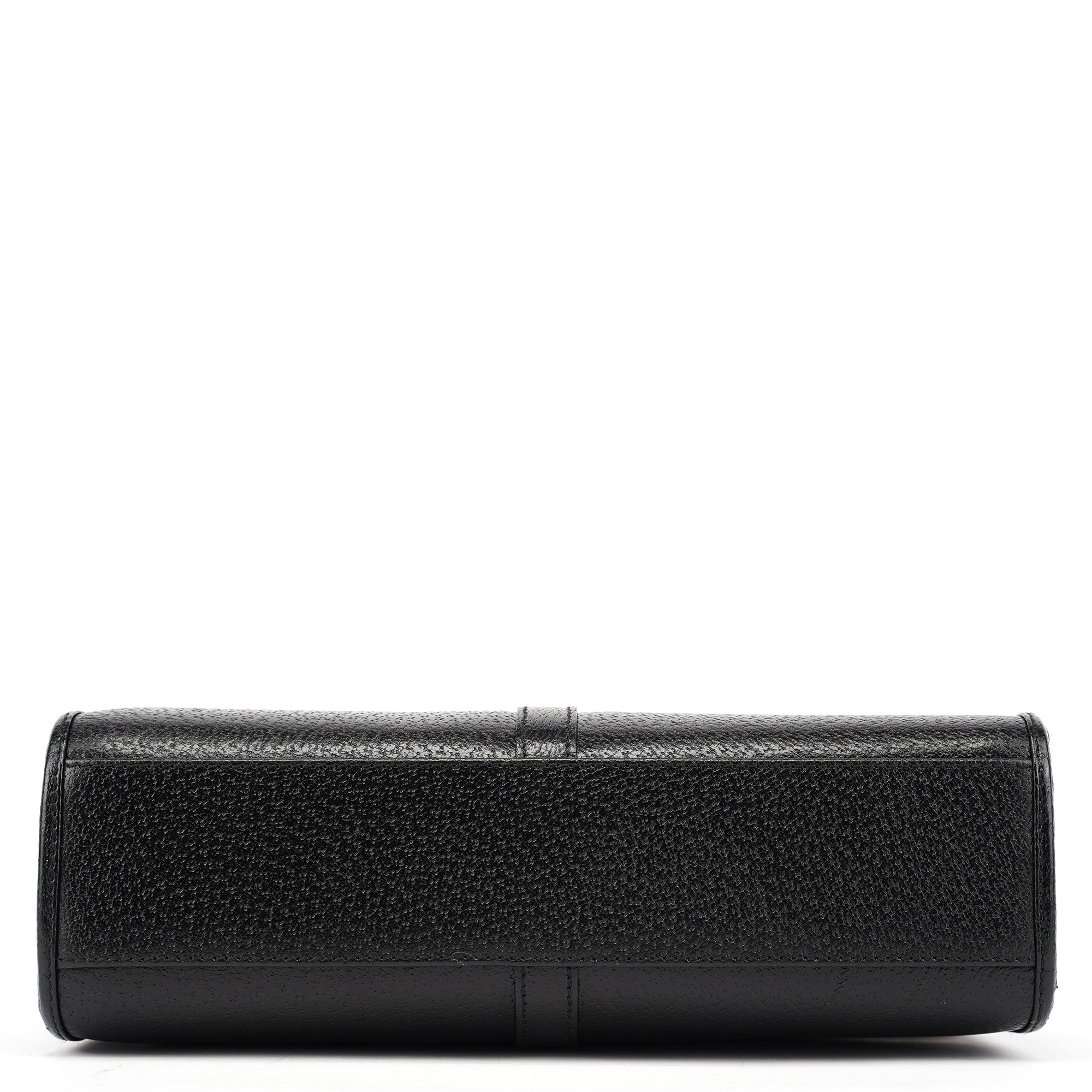 002 1065 Black Leather Jackie Tote Bag