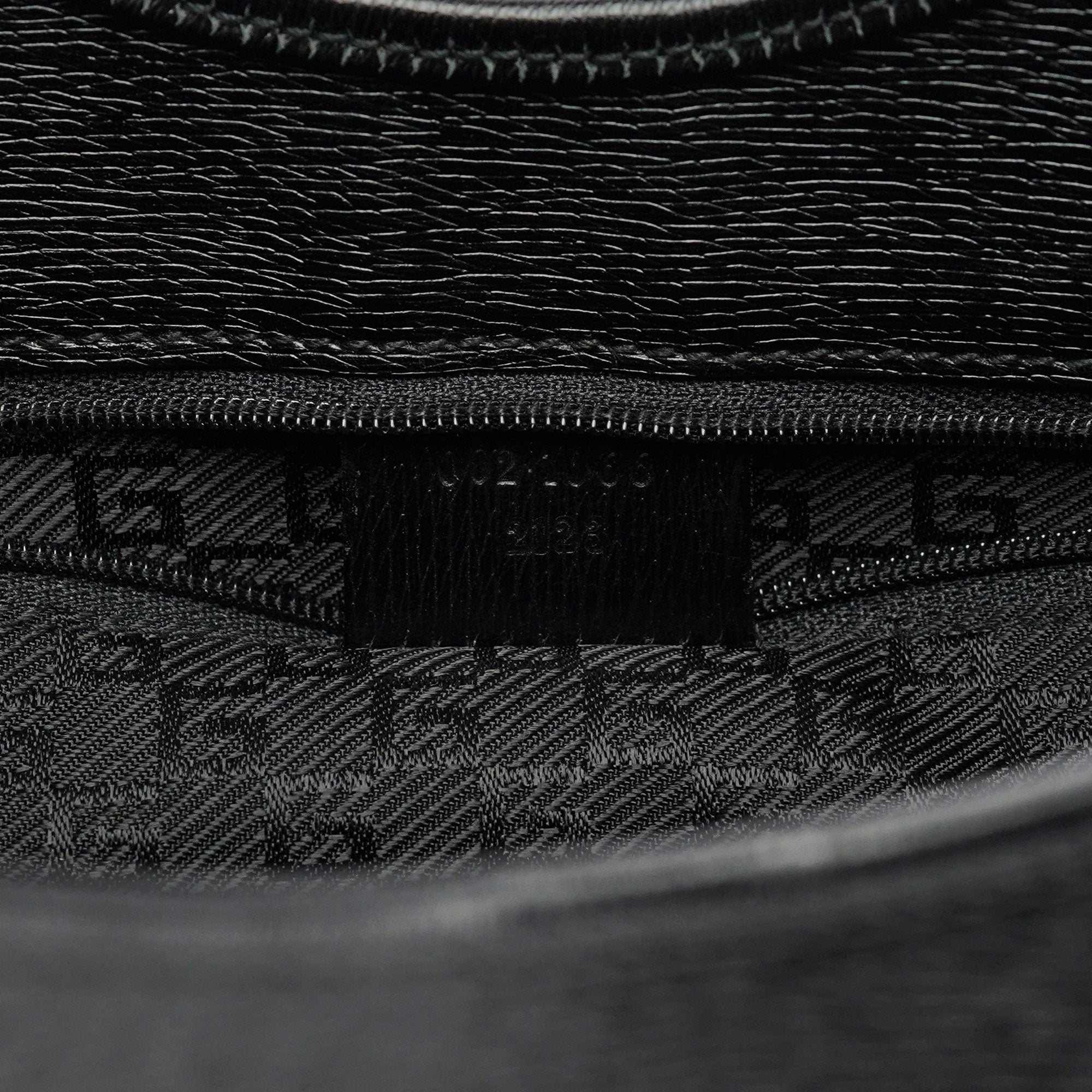 002 1066 Black Leather Jackie Shoulder Bag
