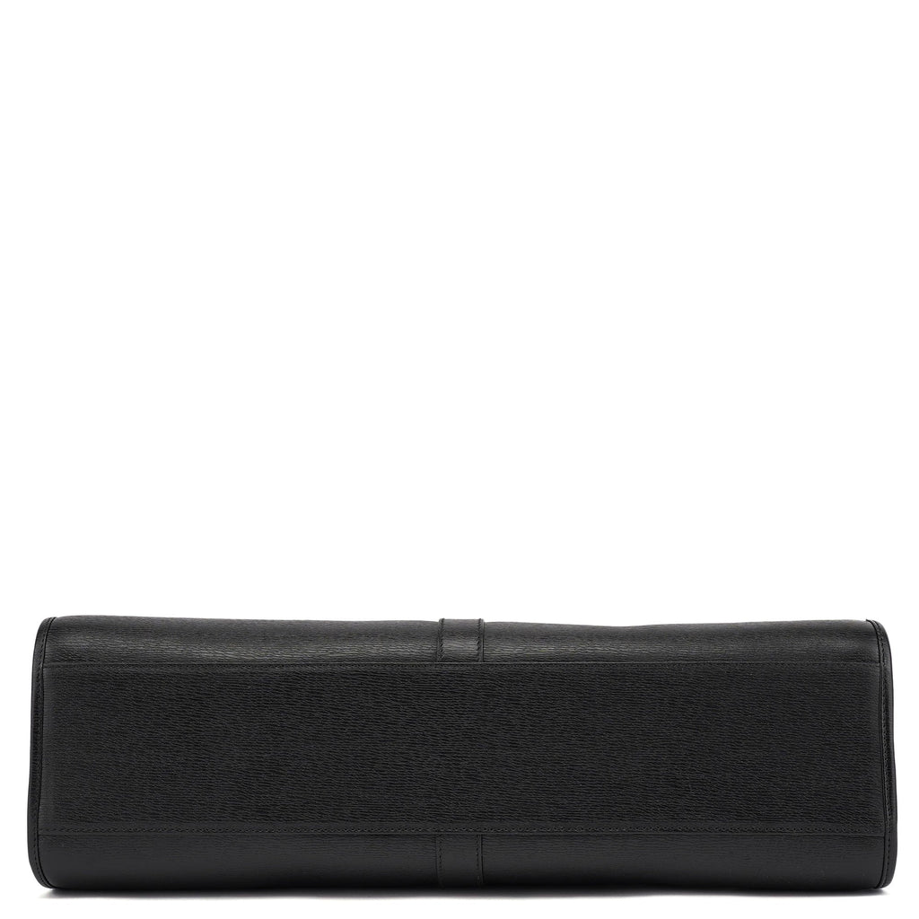 002 1066 Black Leather Jackie Shoulder Bag