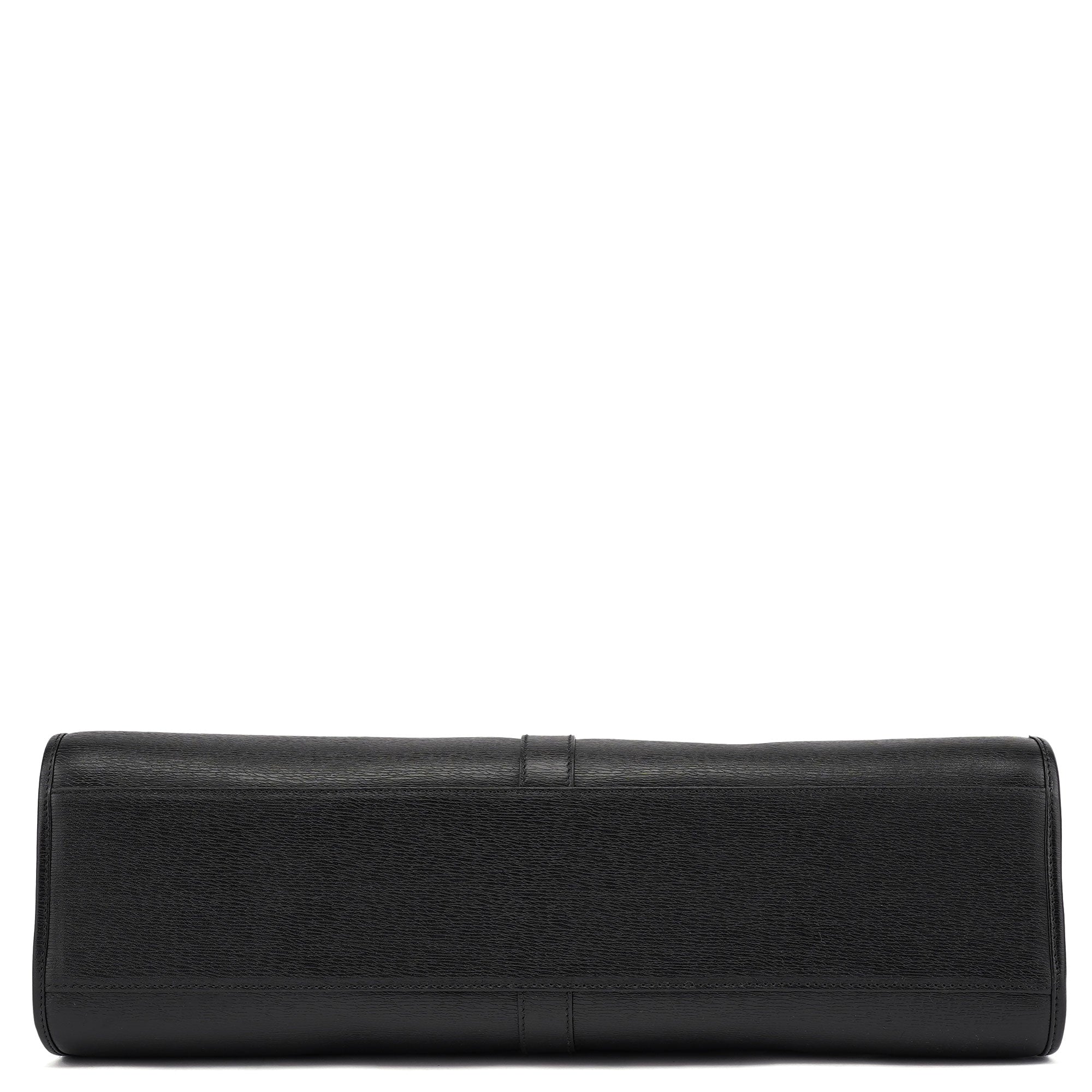 002 1066 Black Leather Jackie Shoulder Bag
