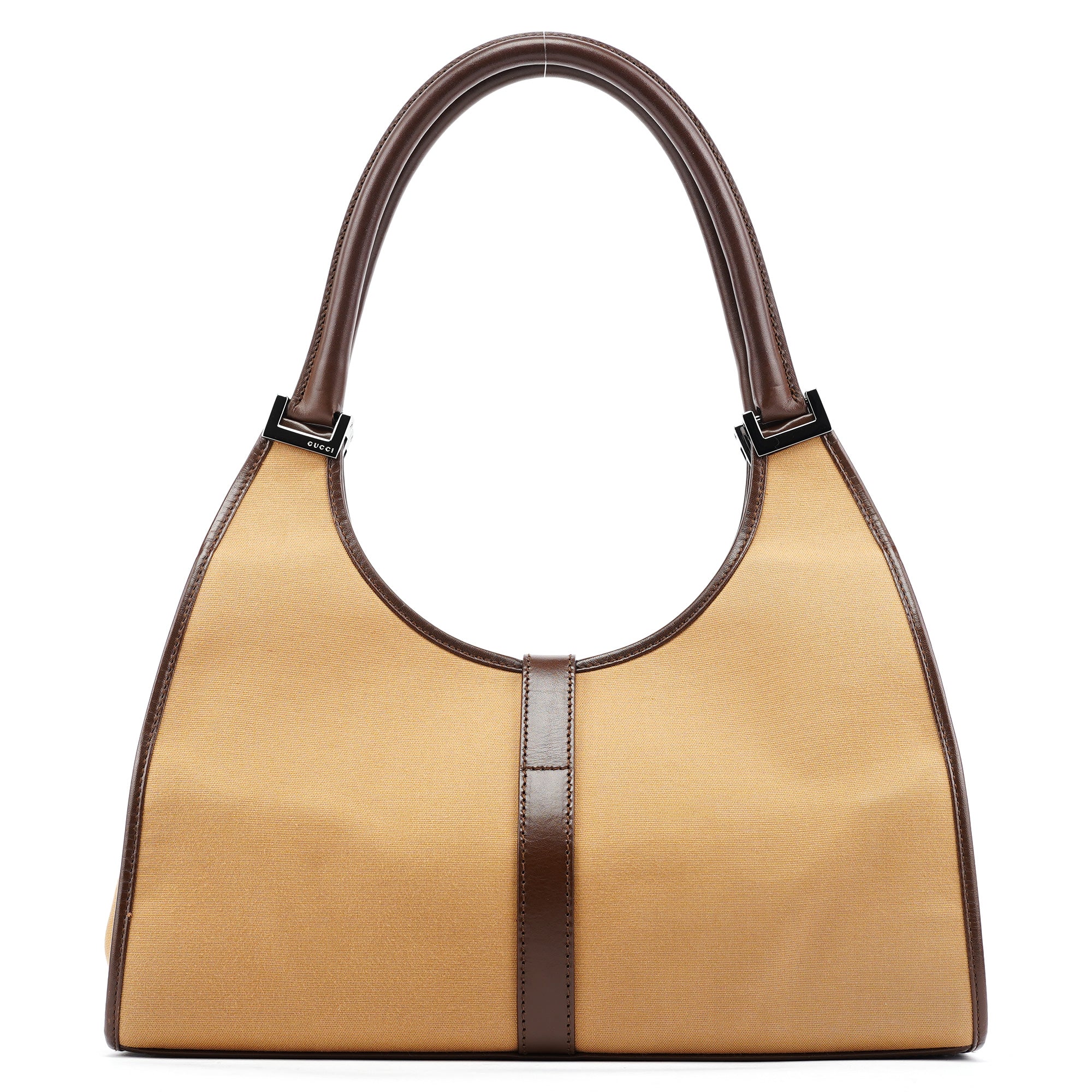 002 1067 Beige Canvas Jackie Shoulder Bag