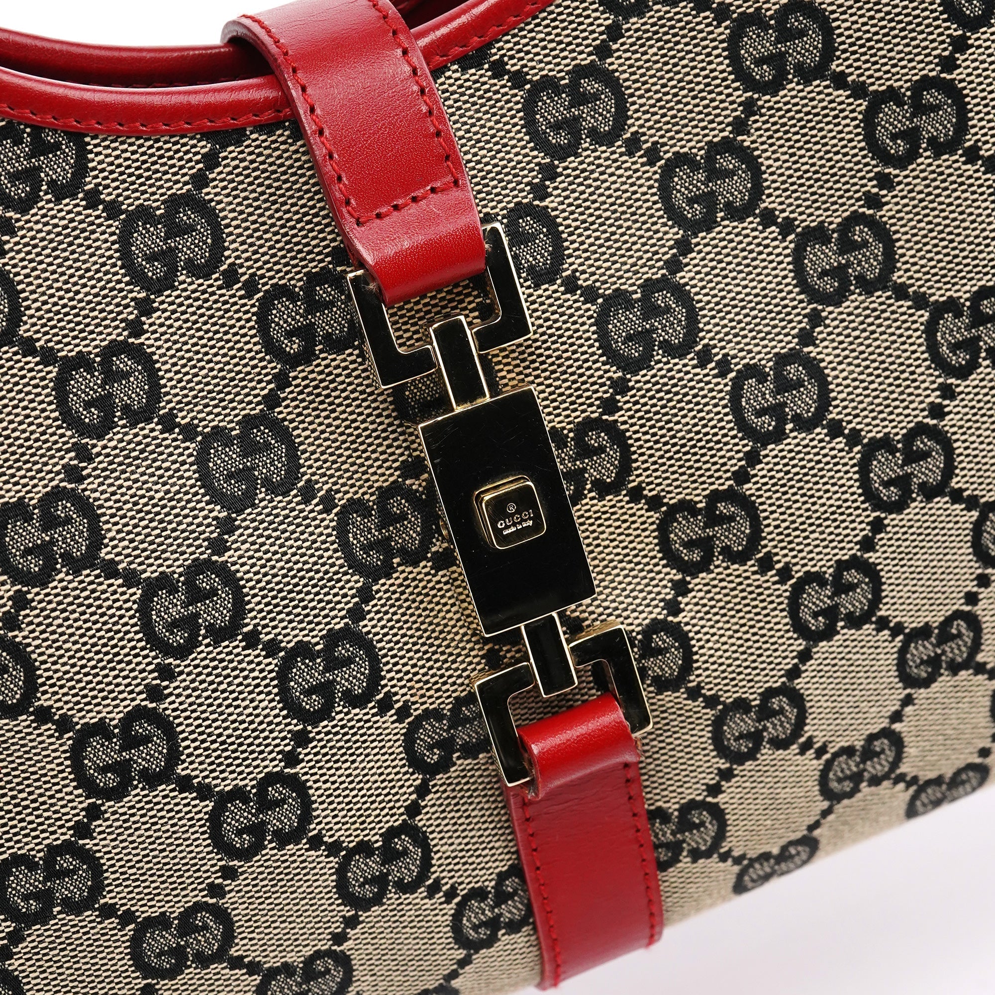 002 1067 Beige Red GG Jackie Shoulder Bag