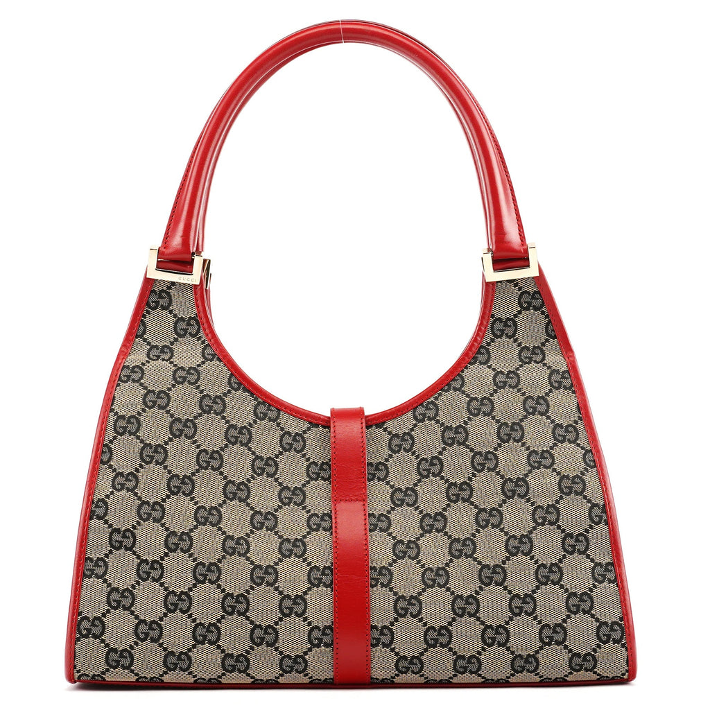 002 1067 Beige Red GG Jackie Shoulder Bag