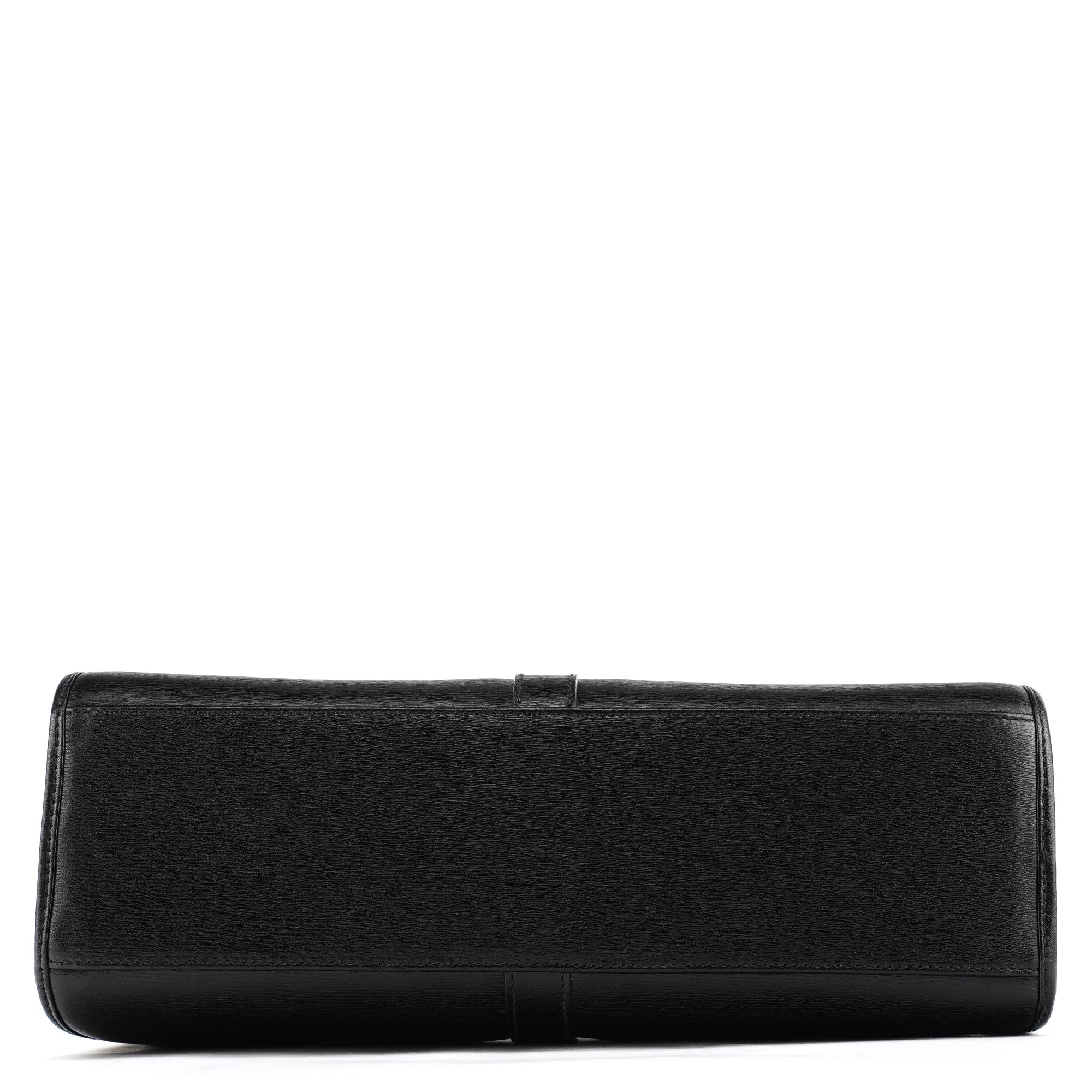002 1067 Black Leather Jackie Shoulder Bag